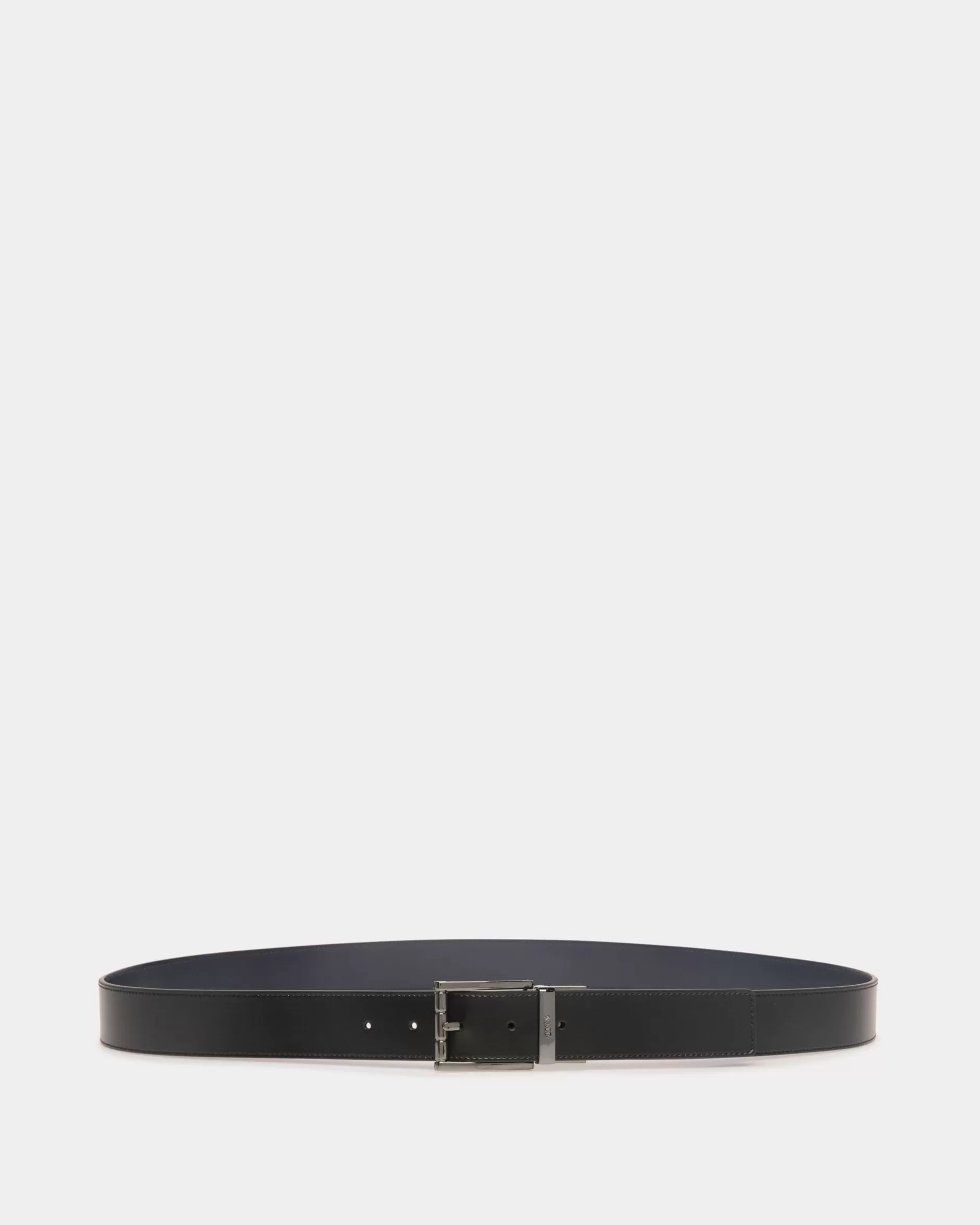 Bally Astory 35 mm Verstellbarer Wendegürtel Aus Leder In Schwarz Und Navy Blue Mehrfarbig Best