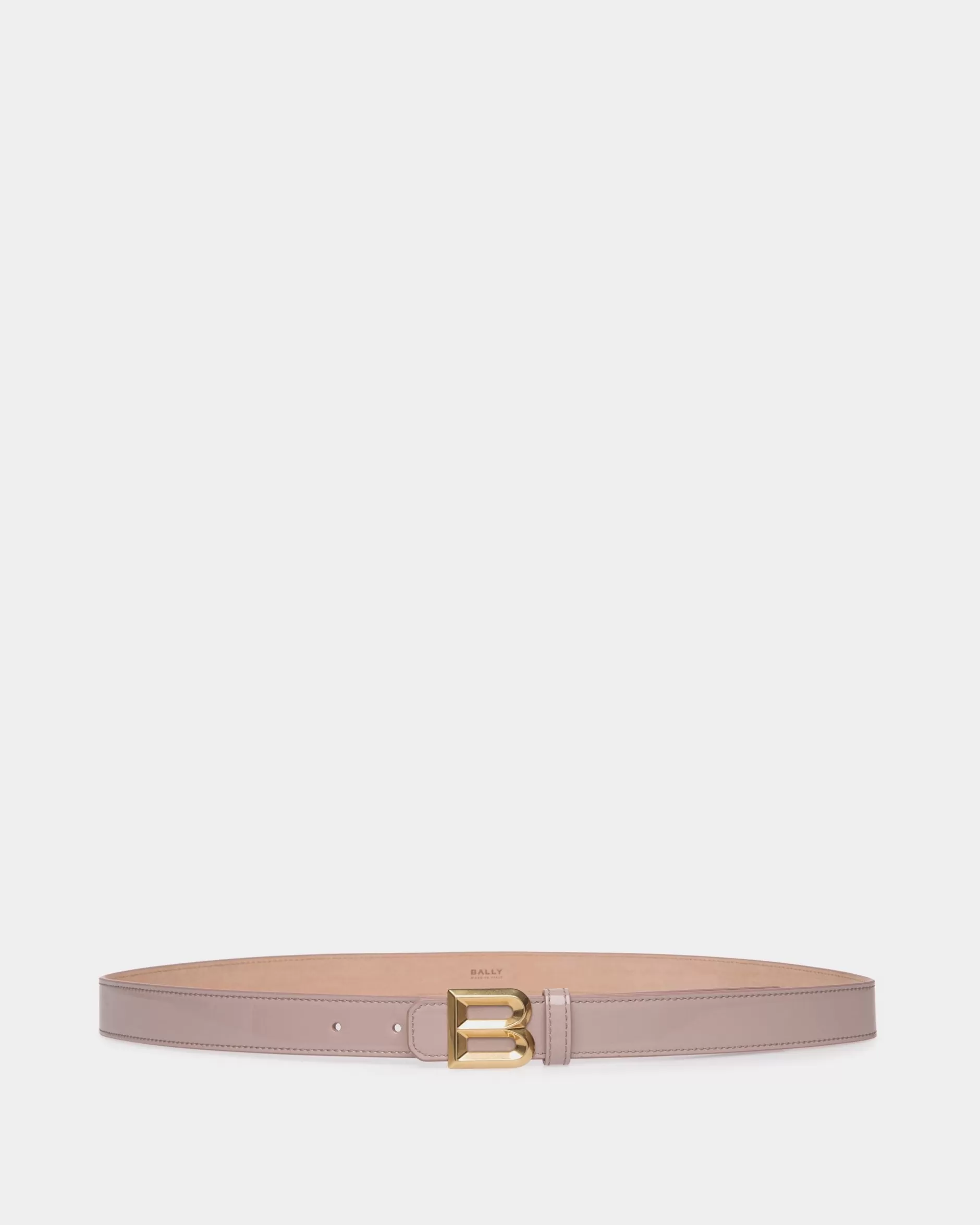 Bally B Bold 25 mm Gürtel Aus Lackleder In Light Beige Discount