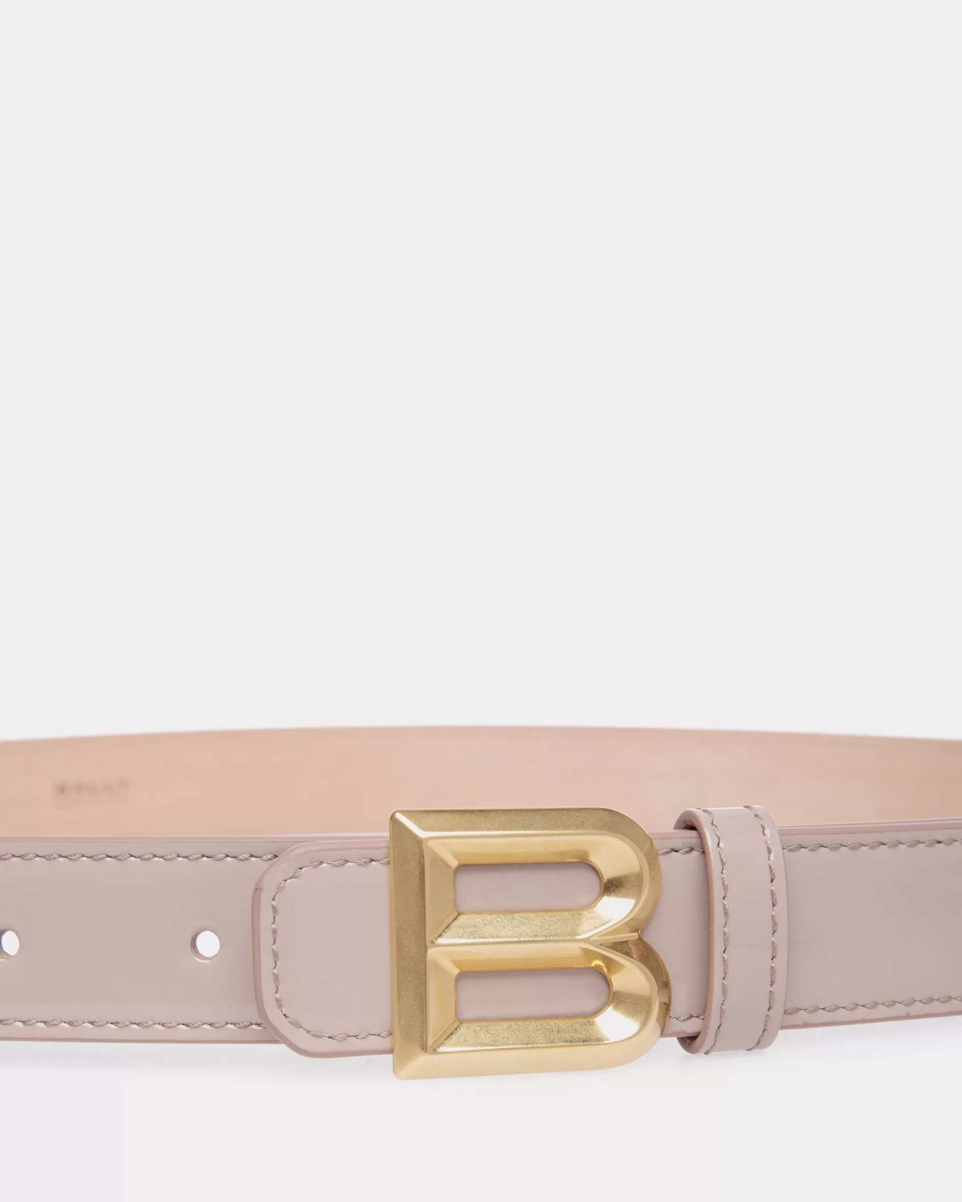 Bally B Bold 25 mm Gürtel Aus Lackleder In Light Beige Discount