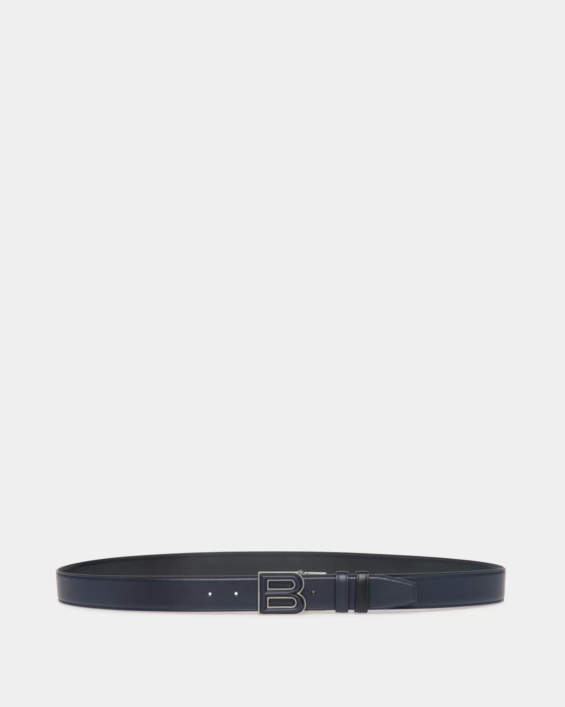 Bally B Bold 35 mm Verstellbarer Wendegürtel Aus Leder In Navy Blue Und Schwarz Mehrfarbig Clearance