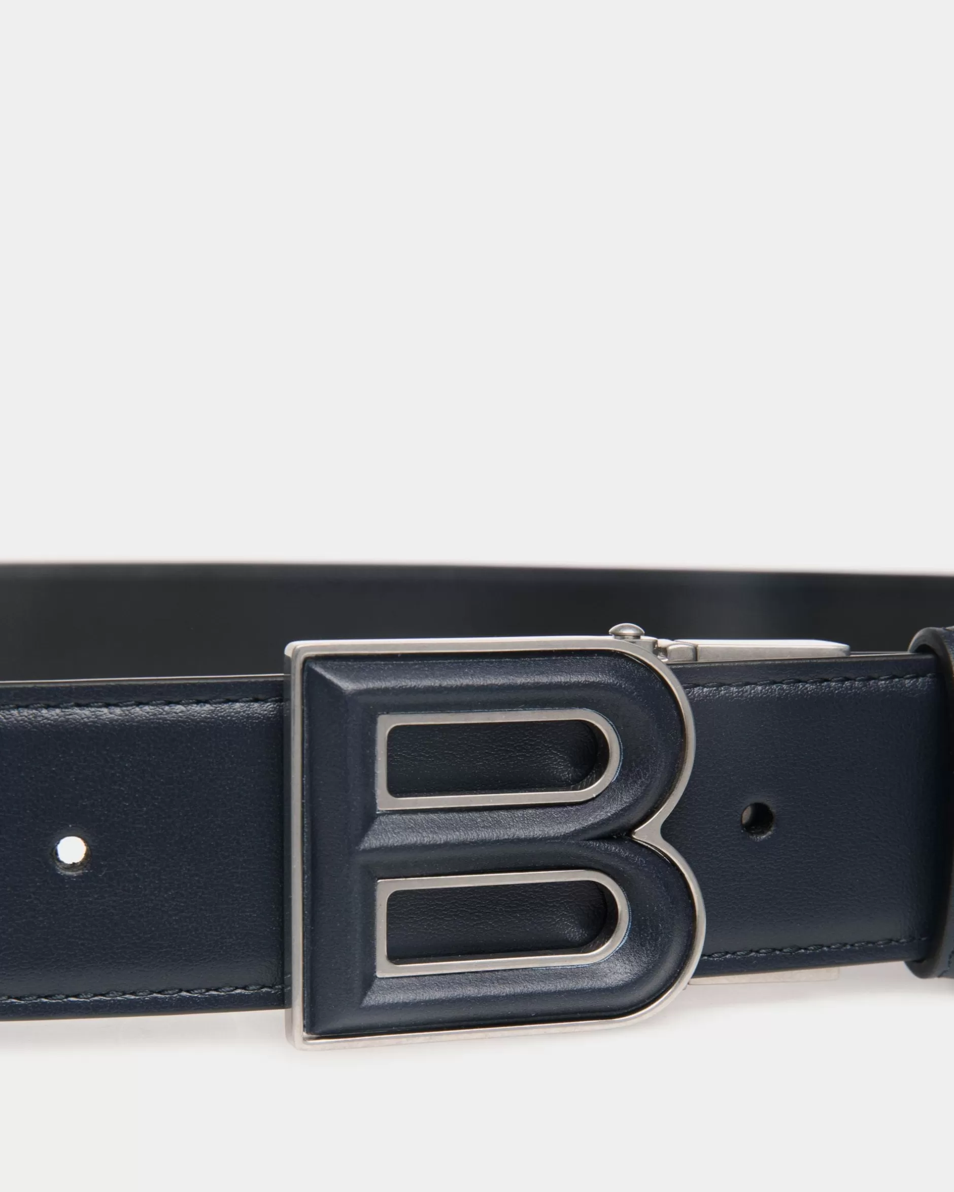 Bally B Bold 35 mm Verstellbarer Wendegürtel Aus Leder In Navy Blue Und Schwarz Mehrfarbig Clearance