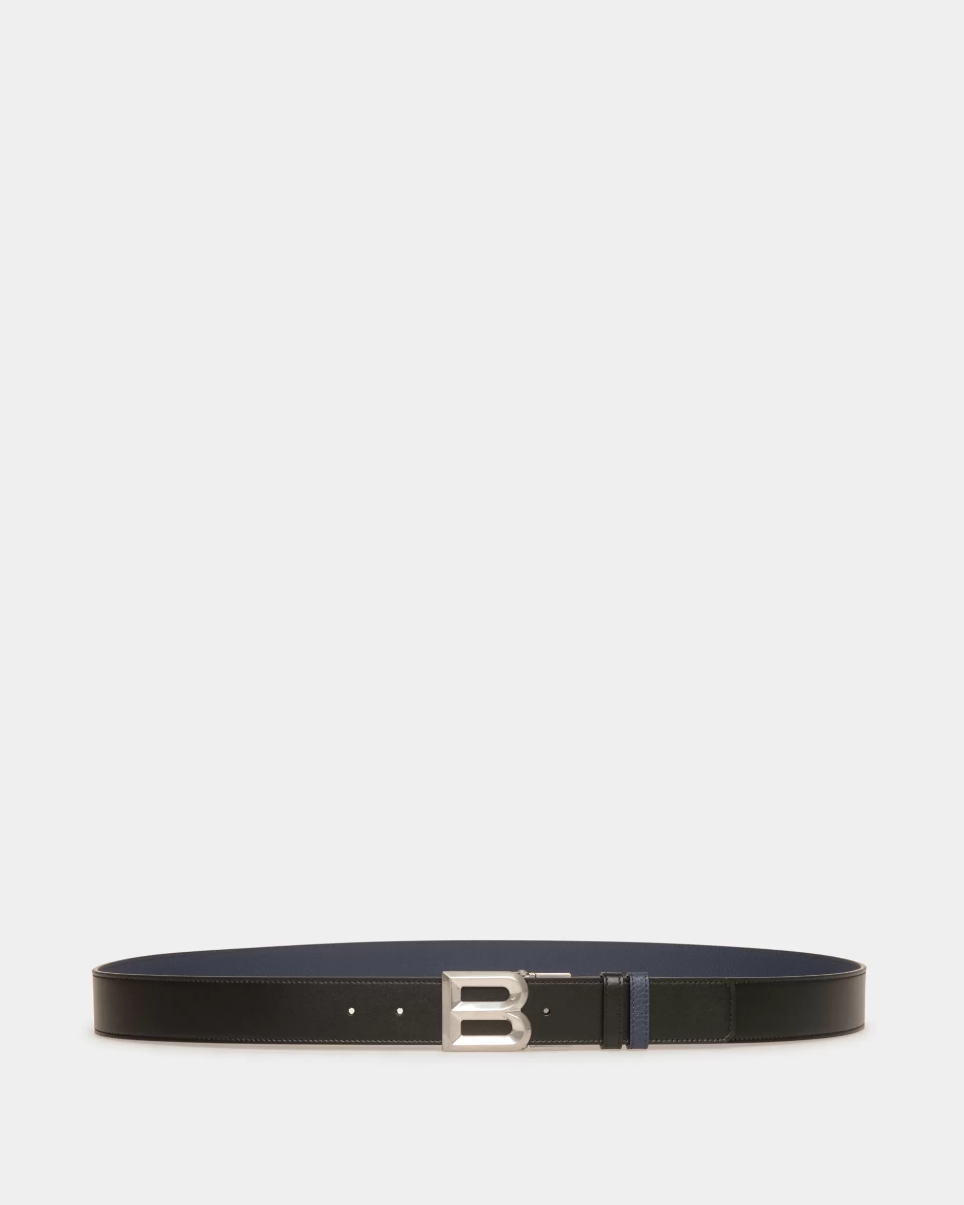 Bally B Bold 35 mm Verstellbarer Wendegürtel Aus Leder In Schwarz Und Marine Blau Best Sale