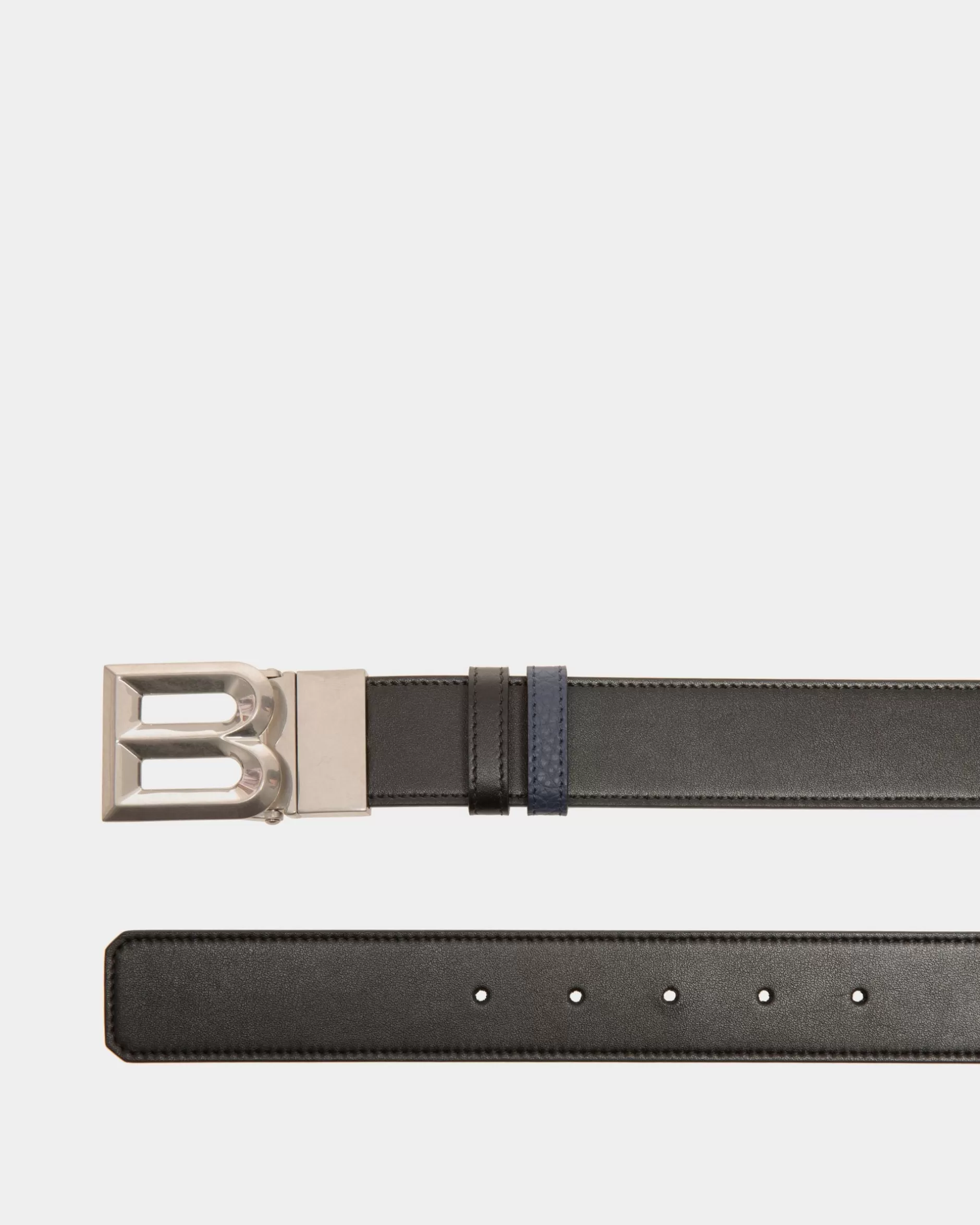 Bally B Bold 35 mm Verstellbarer Wendegürtel Aus Leder In Schwarz Und Marine Blau Best Sale