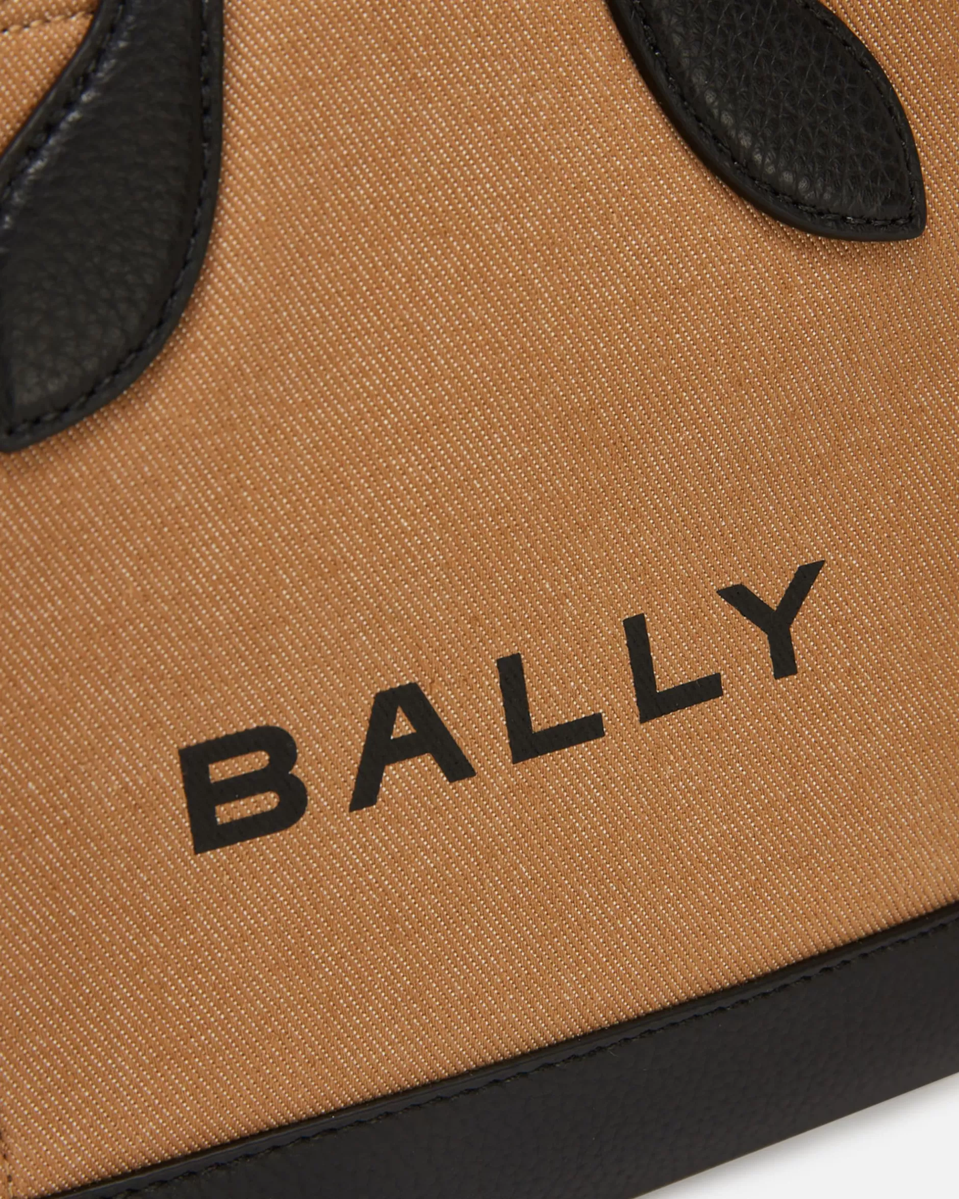 Bally Bar Mini-Tragetasche Aus Canvas Und Leder In Und Schwarz Beige Flash Sale