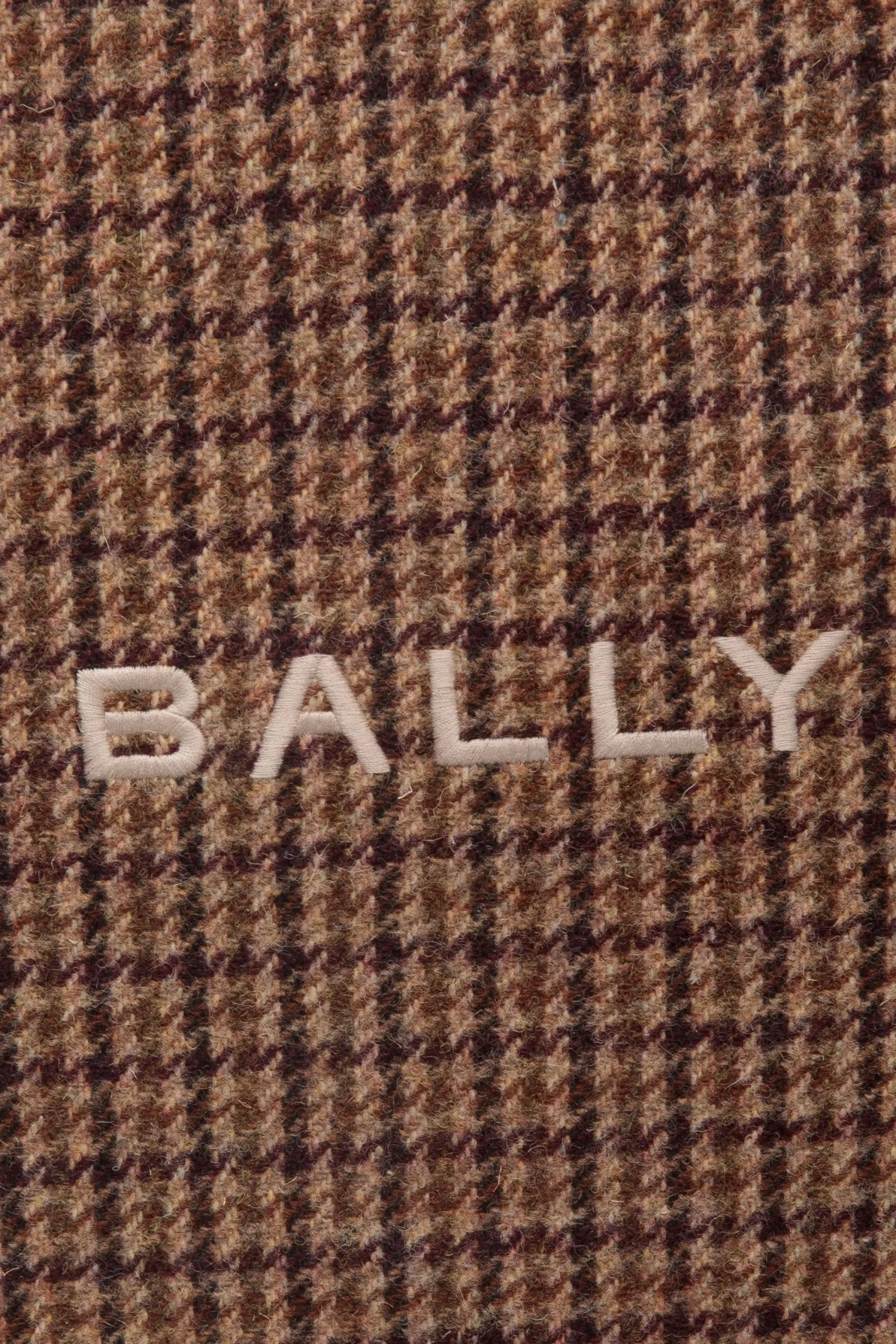 Bally Bar Tragetasche Aus Wolle Und Leder Mit Karomuster In tönen Braun Discount