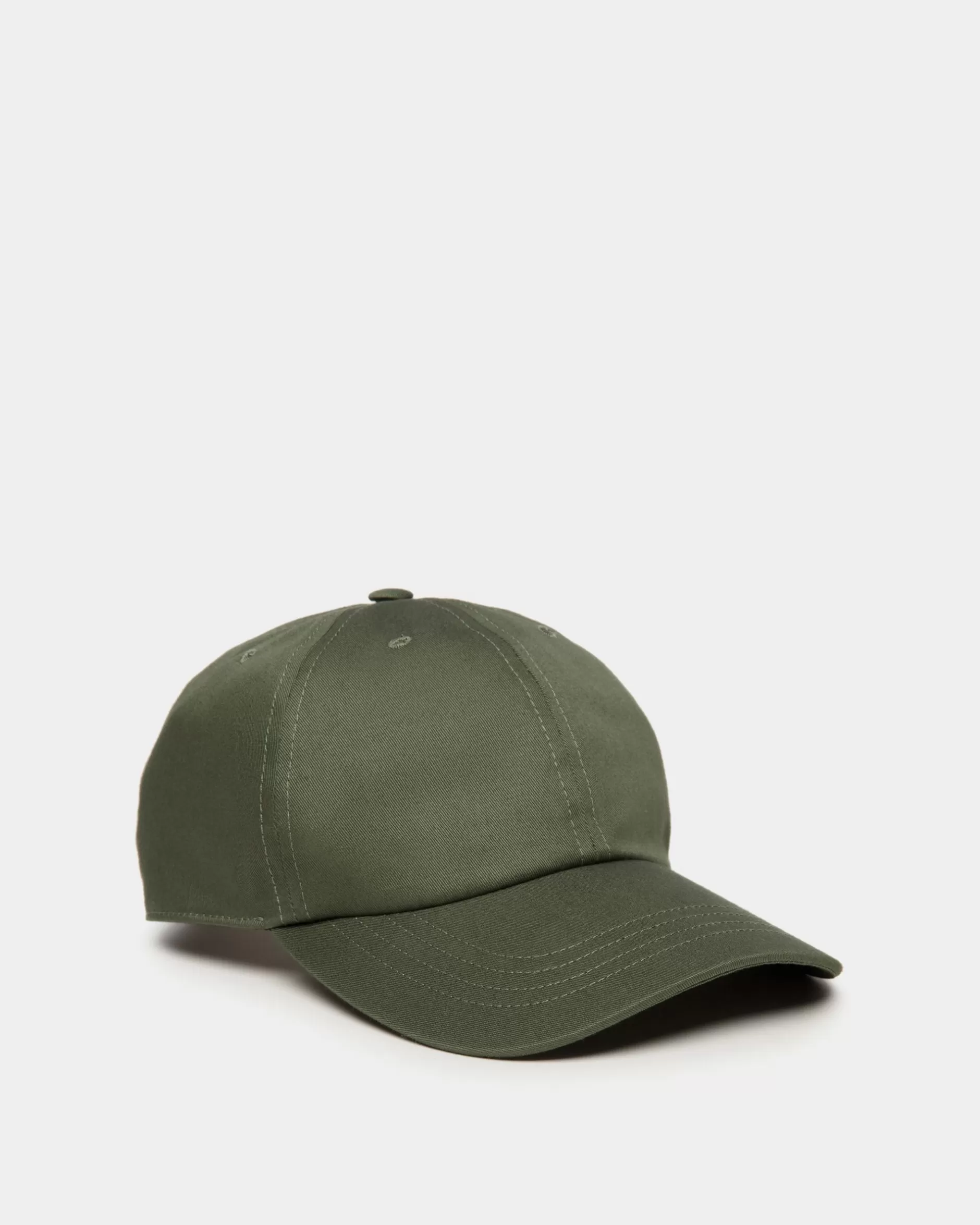 Bally Baseballmütze Aus Baumwolle In Military Green Mit Crest Logo Grün Best Sale
