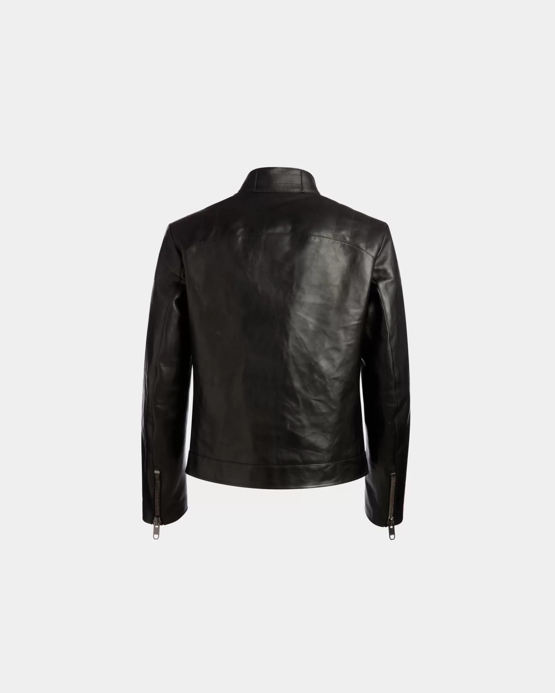 Bally Bikerjacke Aus Leder In Aus Der Adrien Brody Travel-Kollektion Schwarz Sale