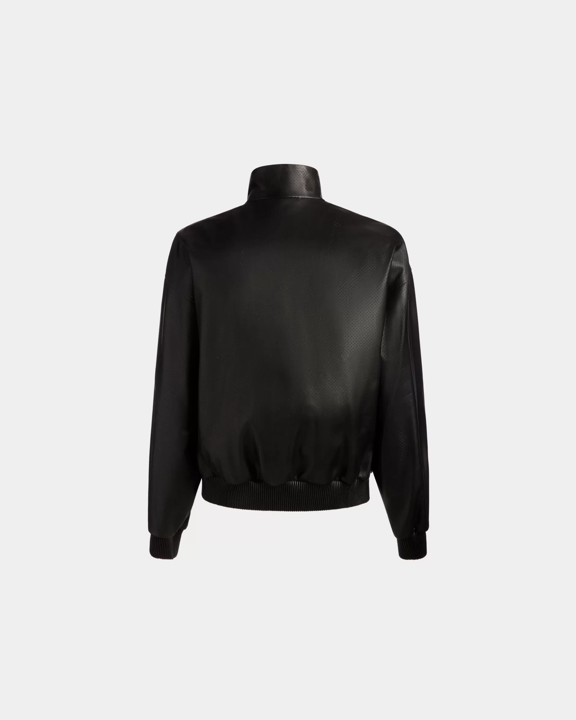 Bally Bomberjacke Aus Leder In Aus Der Adrien Brody Travel-Kollektion Schwarz Best Sale