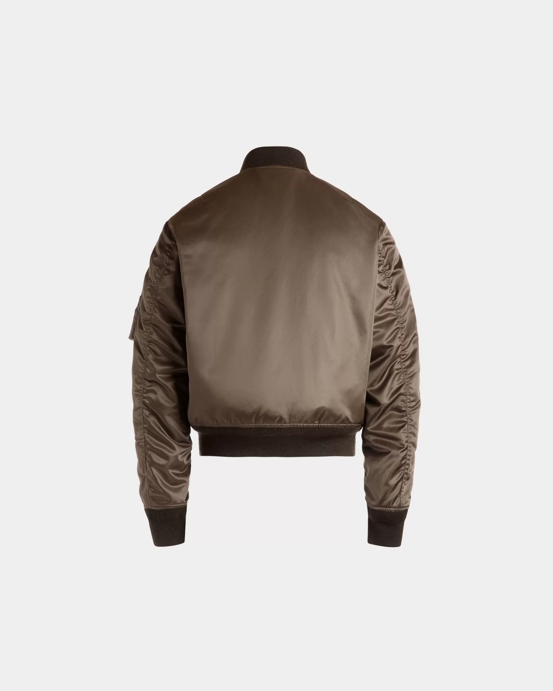 Bally Bomberjacke Aus Nylon In Military Green Aus Der Adrien Brody Travel-Kollektion Grün Best Sale