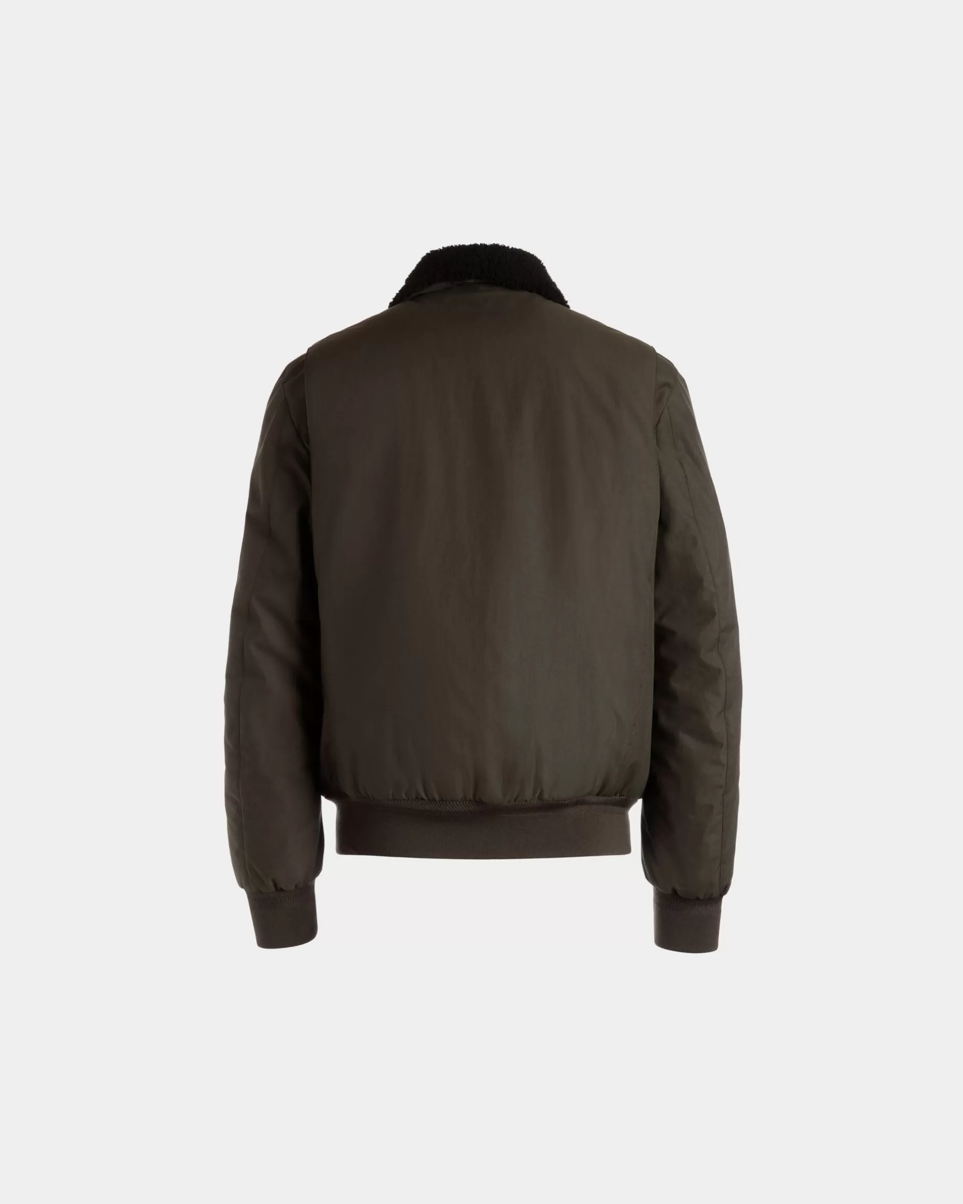 Bally Bomberjacke Aus Nylon In Olive Green Aus Der Adrien Brody Travel-Kollektion Grün Store