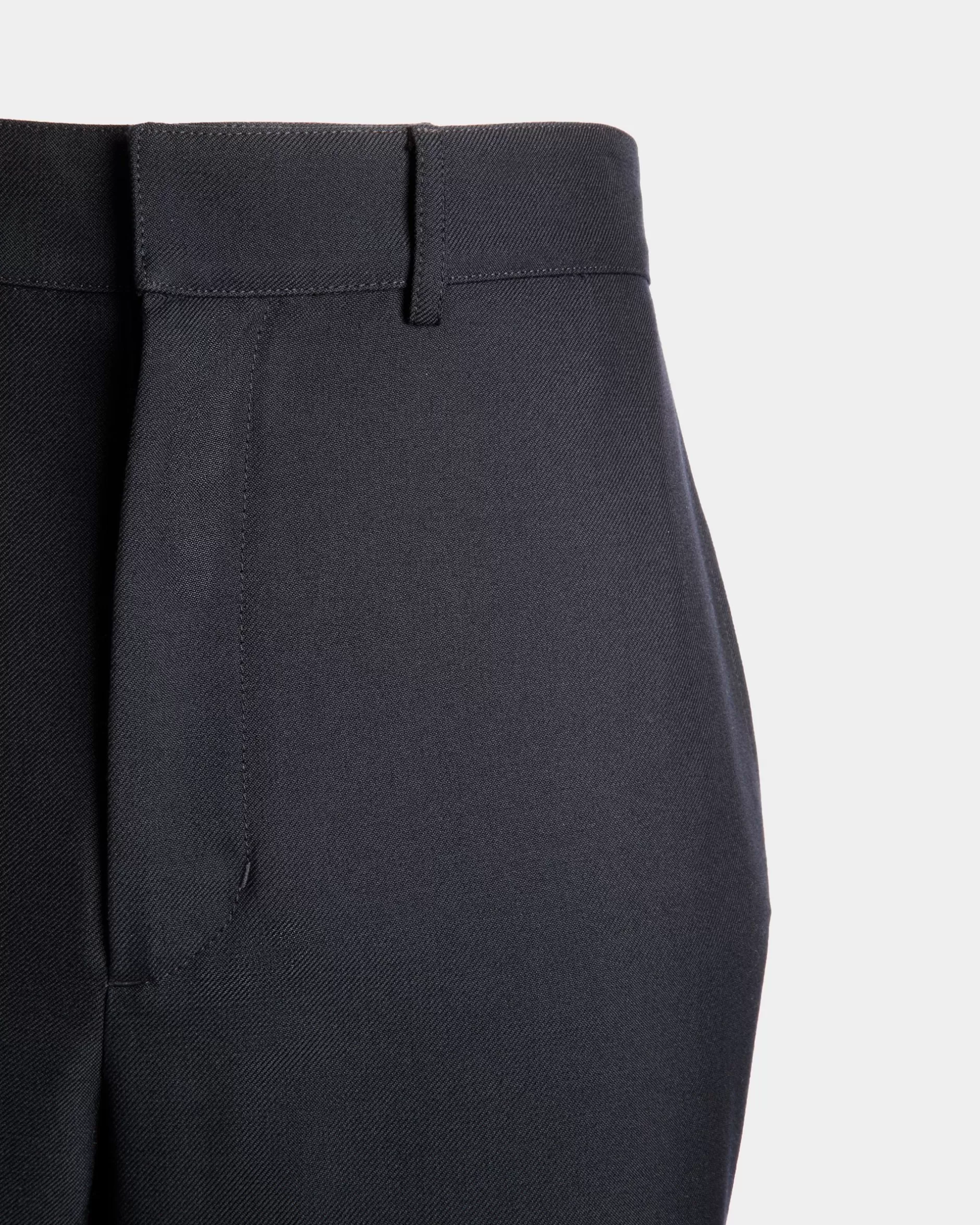 Bally Chino-Hose Aus Einer Wollmischung In Navy Blue Aus Der Adrien Brody Travel-Kollektion Blau Online