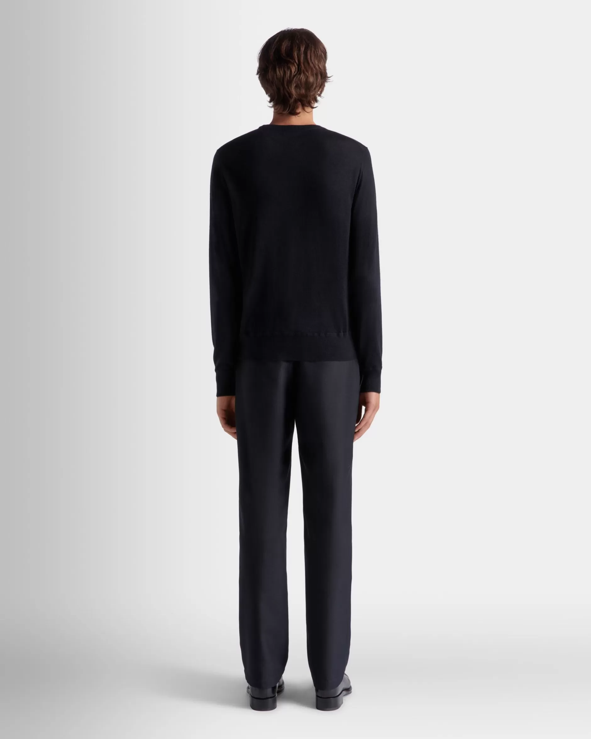 Bally Chino-Hose Aus Einer Wollmischung In Navy Blue Aus Der Adrien Brody Travel-Kollektion Blau Online