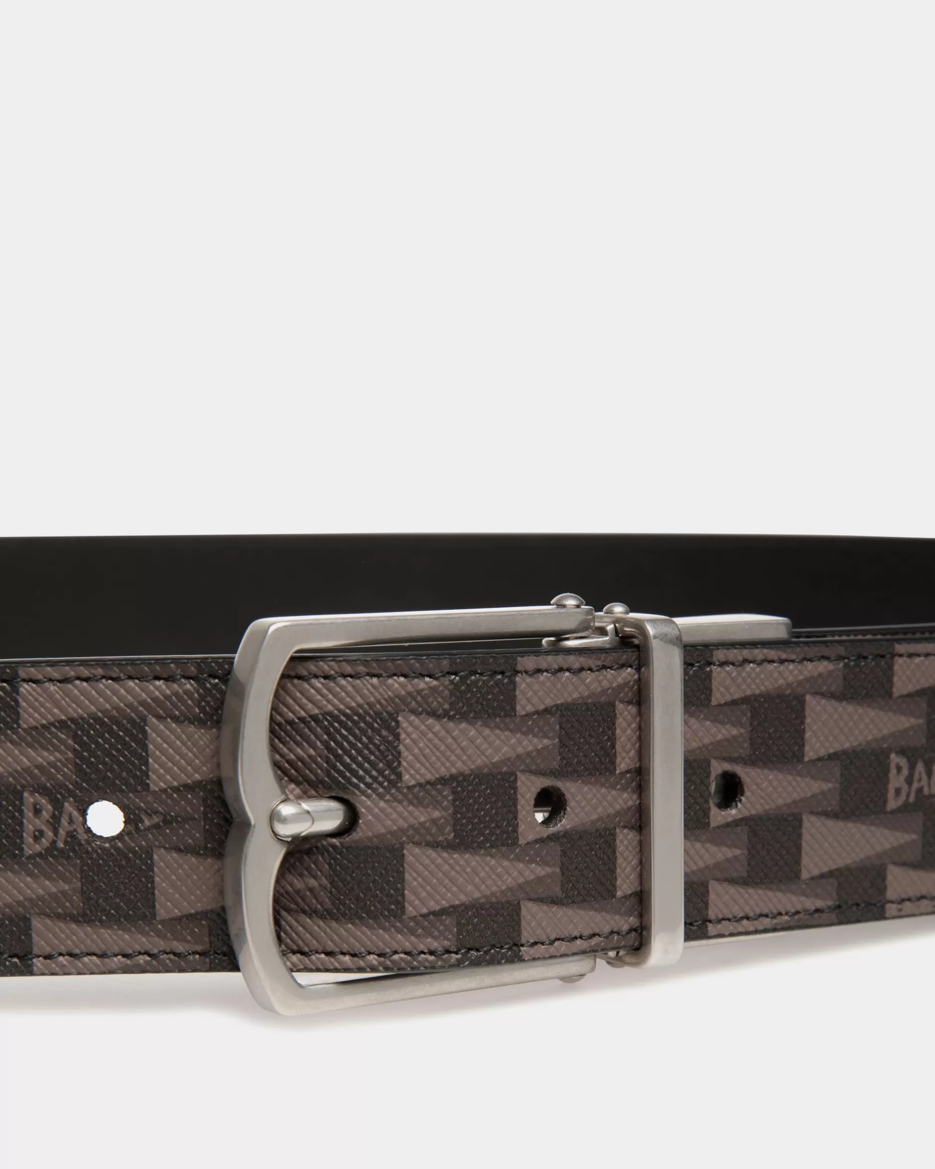 Bally Country 35 mm Verstellbarer Wendegürtel Aus  Leder In Mit Pennant-Motiv Schwarz Flash Sale