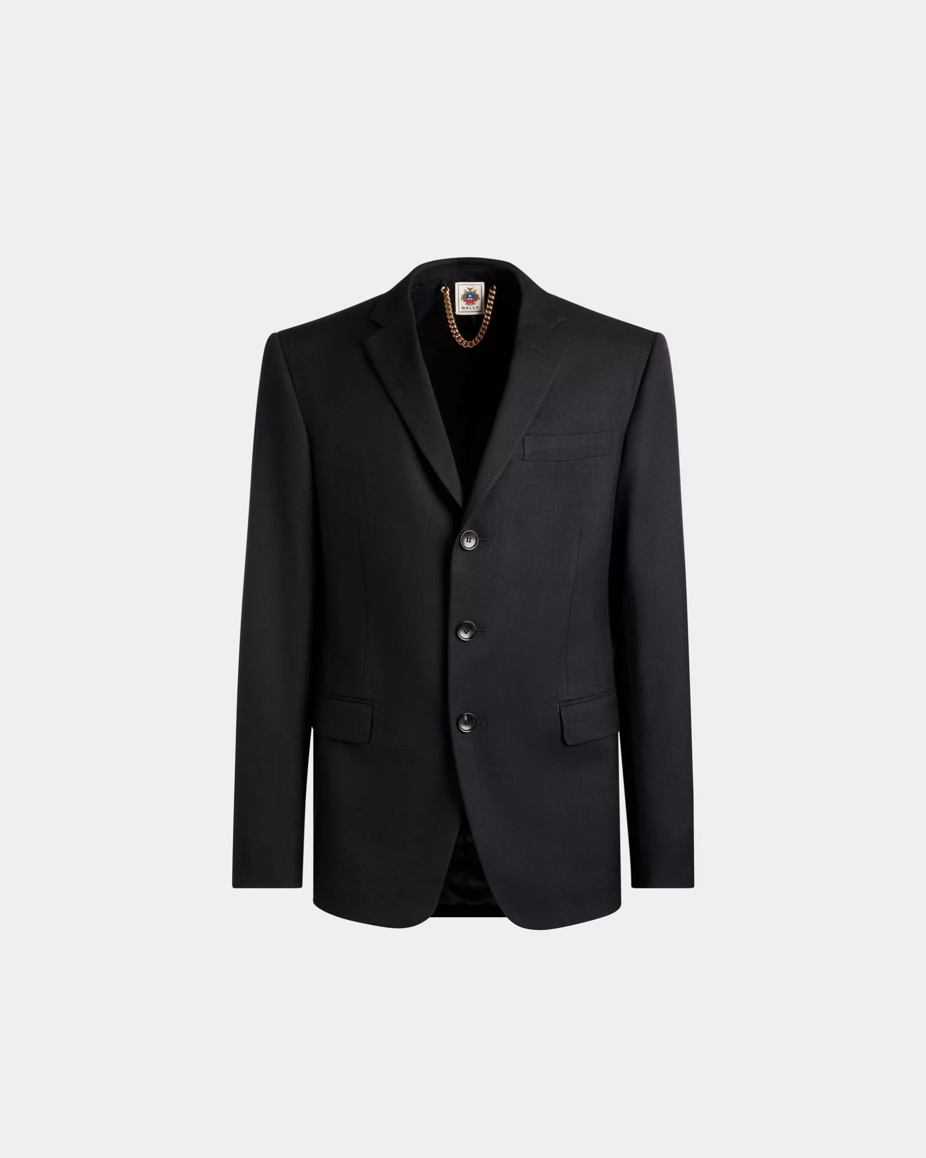 Bally Einreihiger Blazer Aus Wolle In Navy Blue Aus Der Adrien Brody Travel-Kollektion Blau Flash Sale