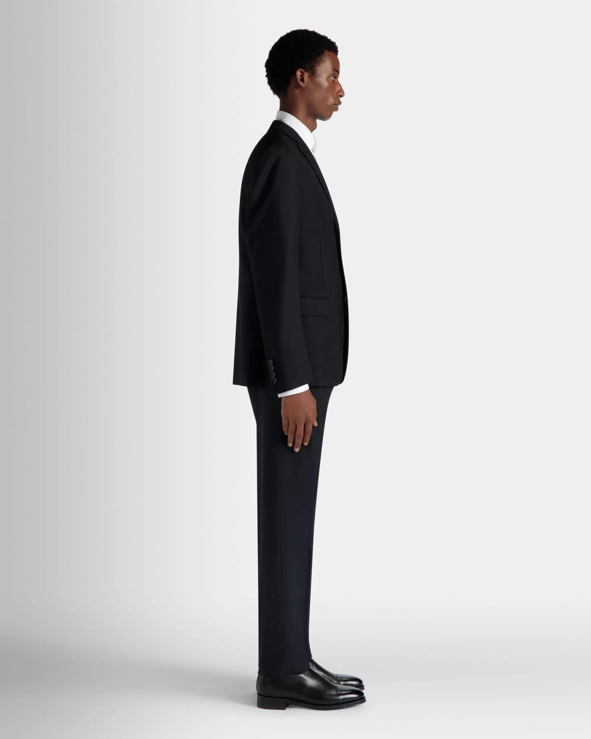 Bally Einreihiger Blazer Aus Wolle In Navy Blue Aus Der Adrien Brody Travel-Kollektion Blau Flash Sale
