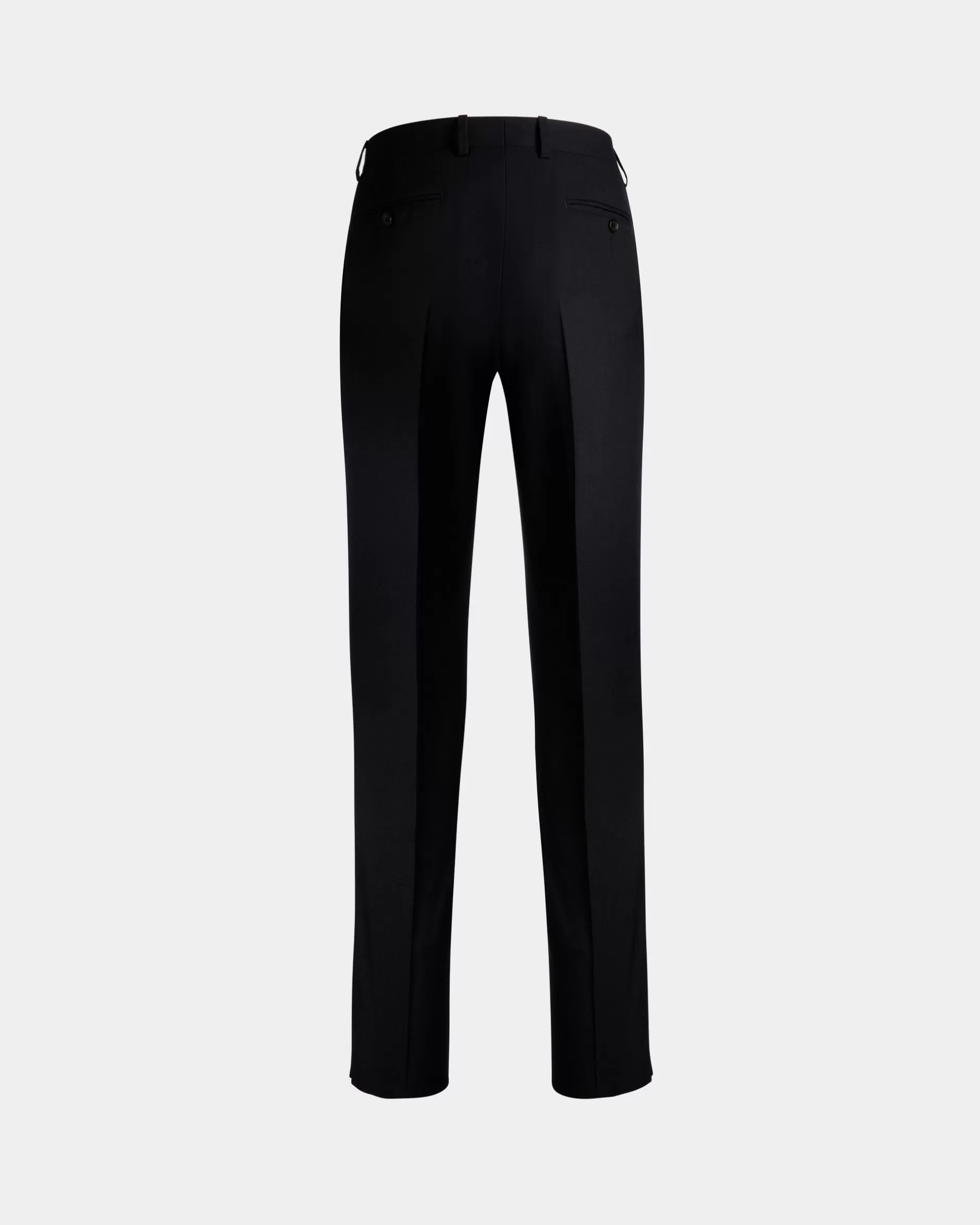 Bally Faltenhose Aus Wolle In Navy Blue Aus Der Adrien Brody Travel-Kollektion Blau Fashion