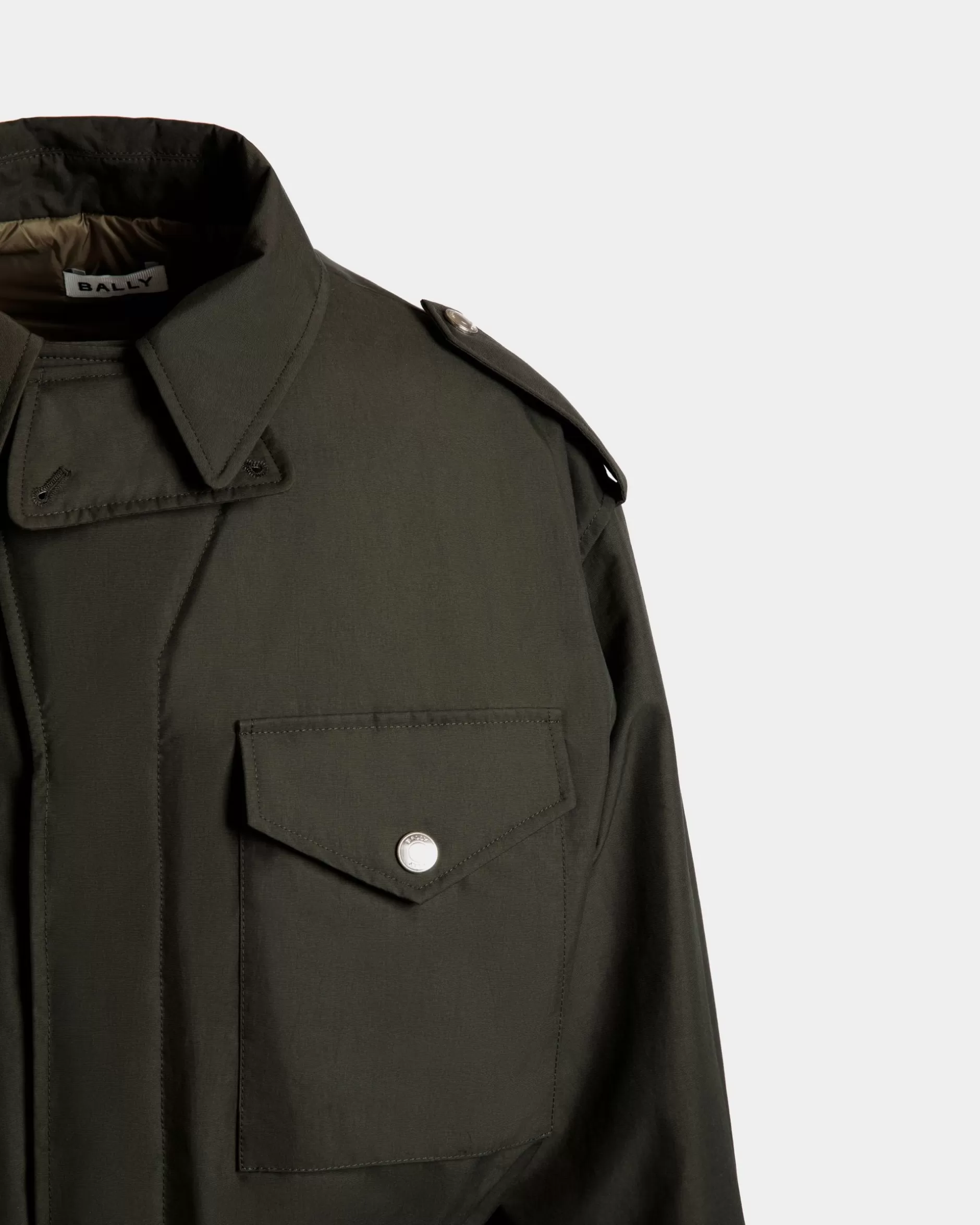 Bally Feldjacke Aus Nylon In Military Green Grün Best