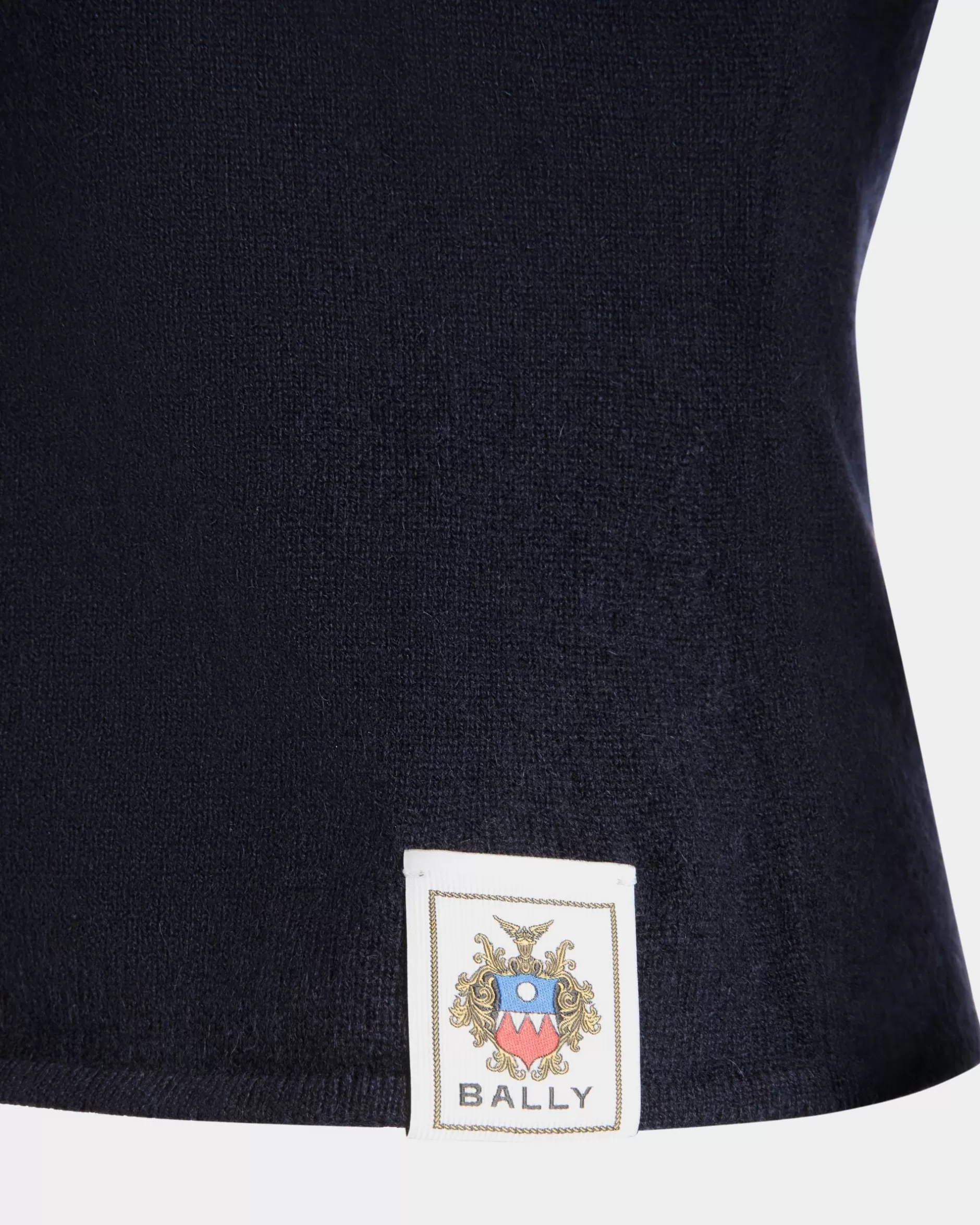 Bally Gestricktes Oberteil Aus Kaschmir In Navy Blue Blau Hot