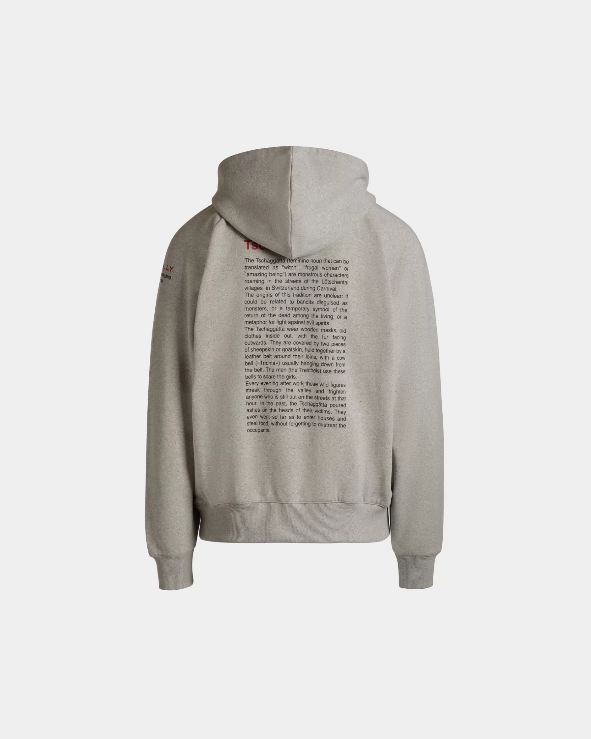 Bally Hoodie Mit Forest Mask Aus Baumwolle In Meliert Grau Store