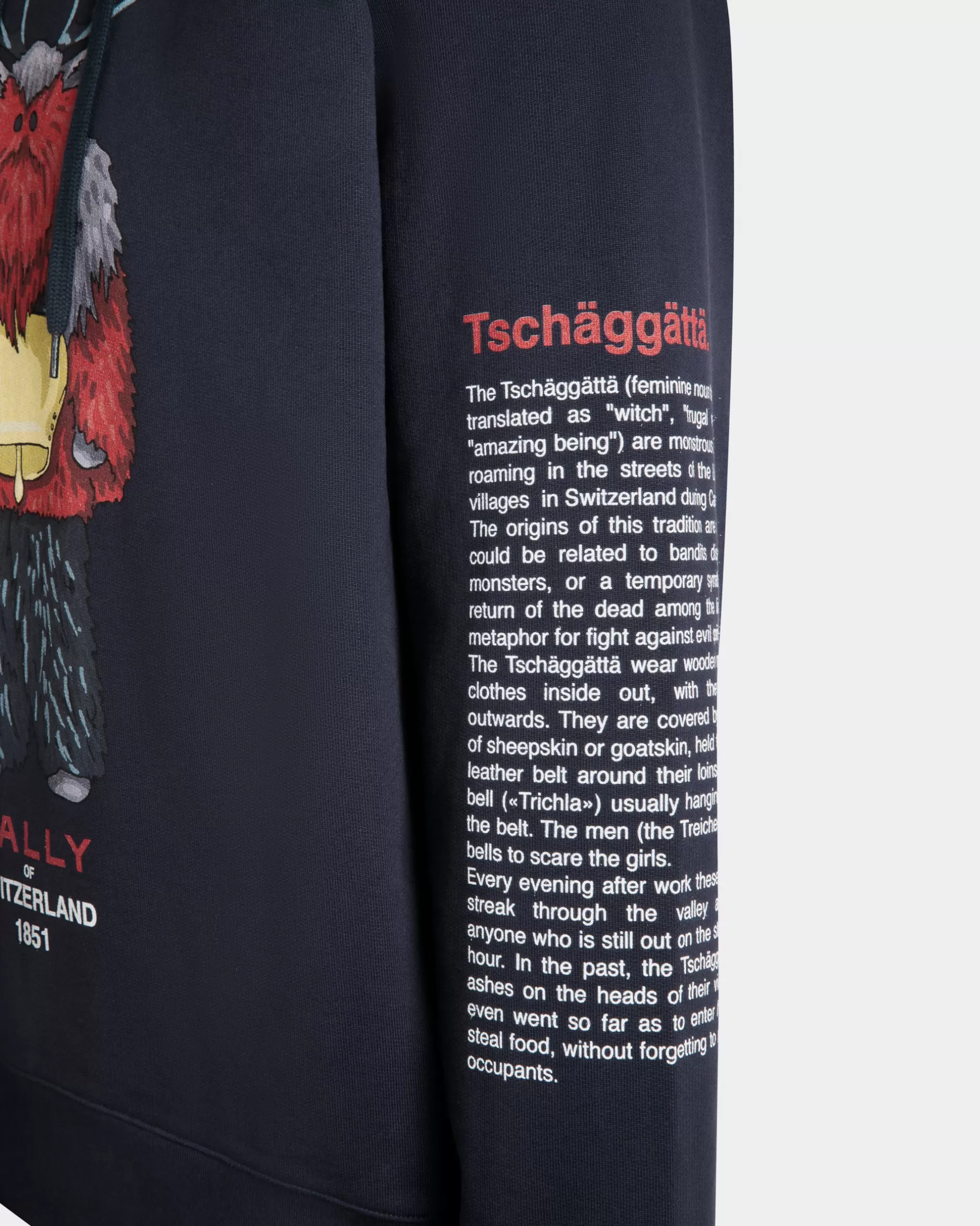 Bally Hoodie Mit Forest Mask Aus Baumwolle In Navy Blue Blau Flash Sale