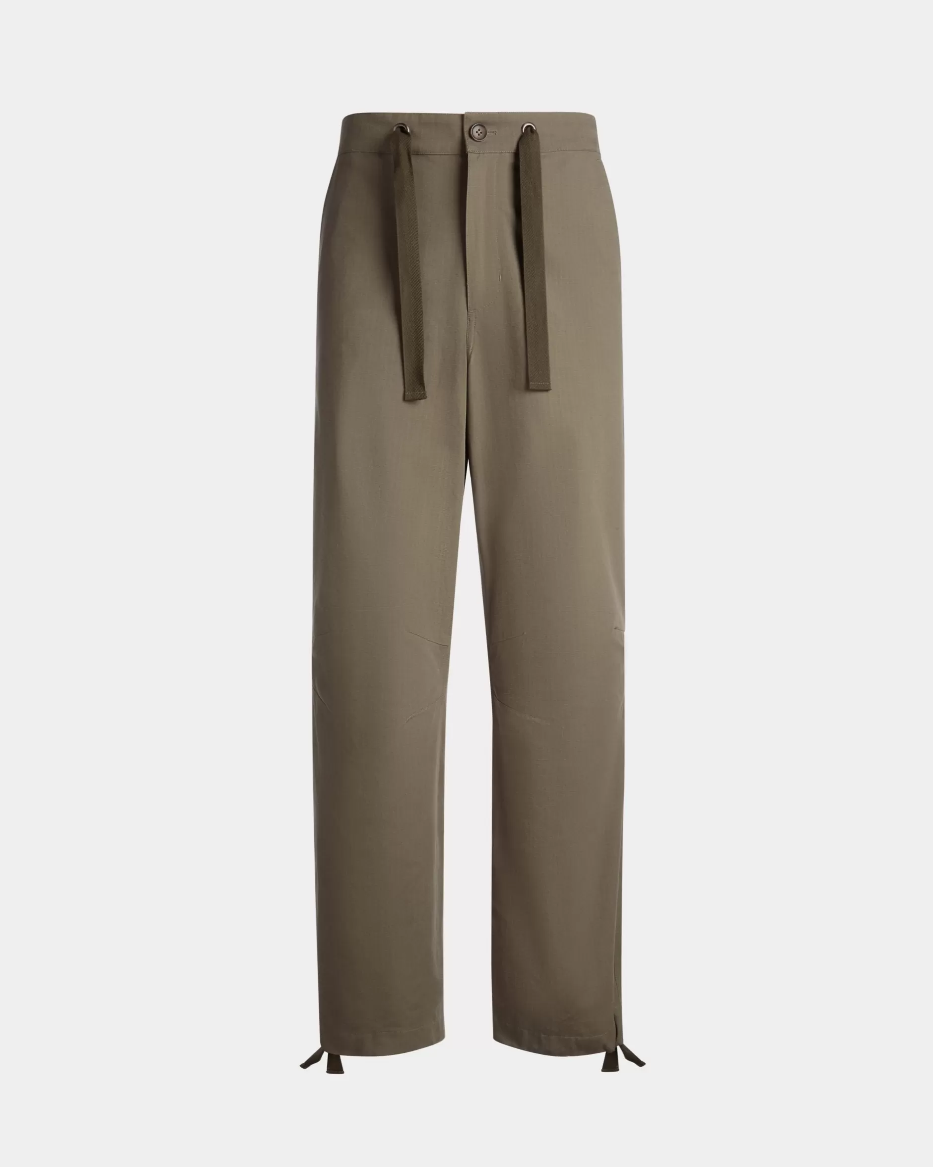Bally Hose Aus Baumwolle In Military Green Aus Der Adrien Brody Travel-Kollektion Grün Fashion