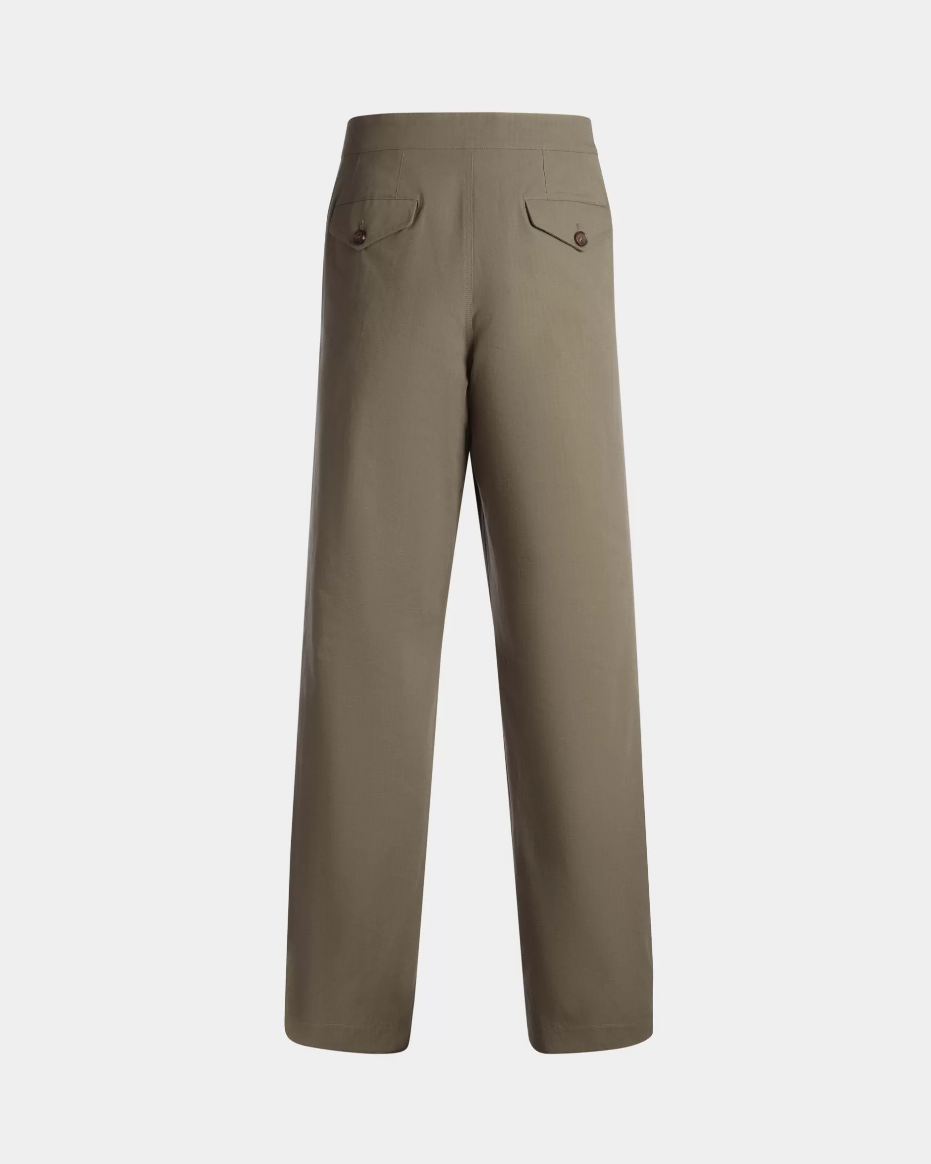 Bally Hose Aus Baumwolle In Military Green Aus Der Adrien Brody Travel-Kollektion Grün Fashion