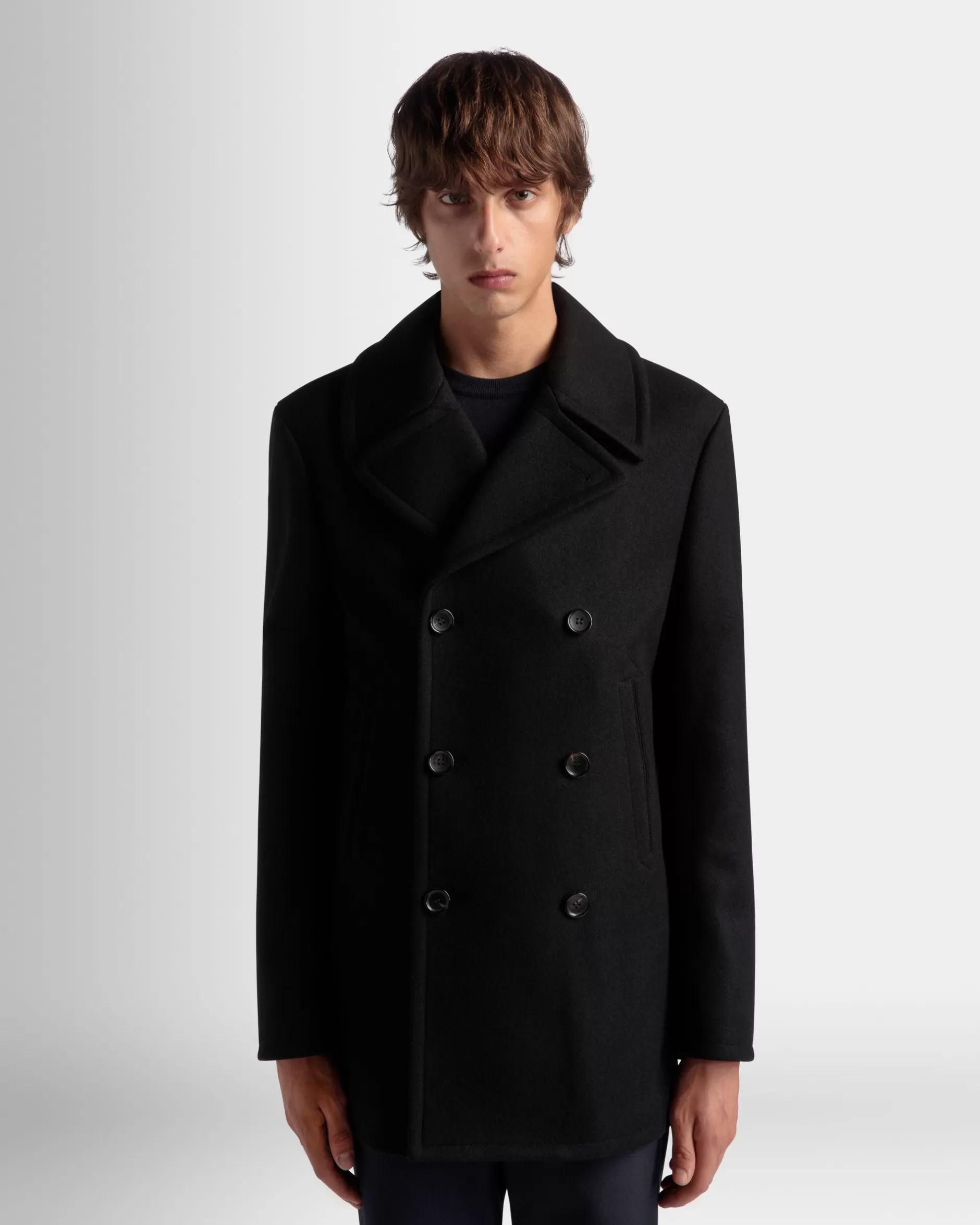 Bally Kabanjacke Aus Einer Wollmischung In Aus Der Adrien Brody Travel-Kollektion Schwarz Cheap