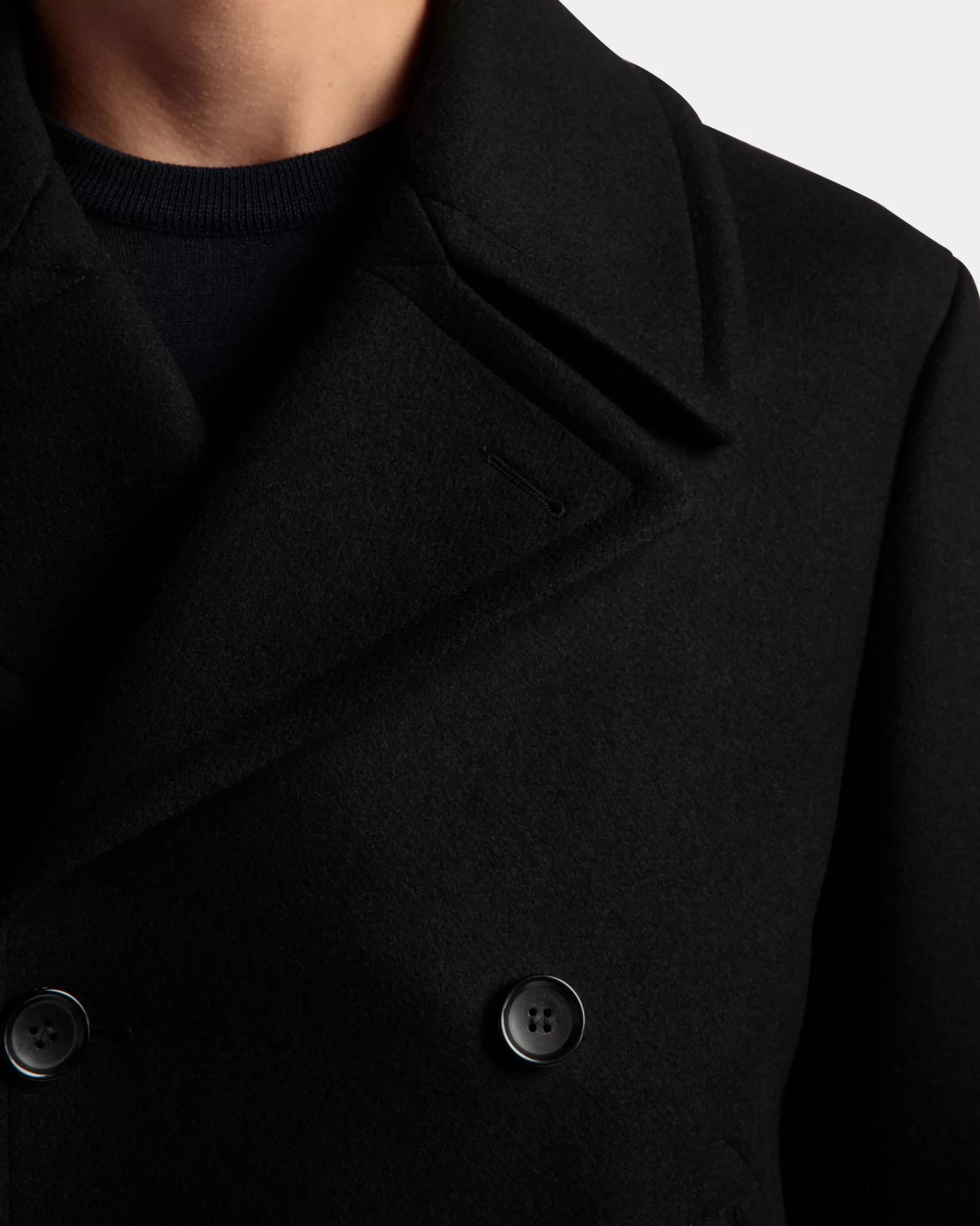 Bally Kabanjacke Aus Einer Wollmischung In Aus Der Adrien Brody Travel-Kollektion Schwarz Cheap