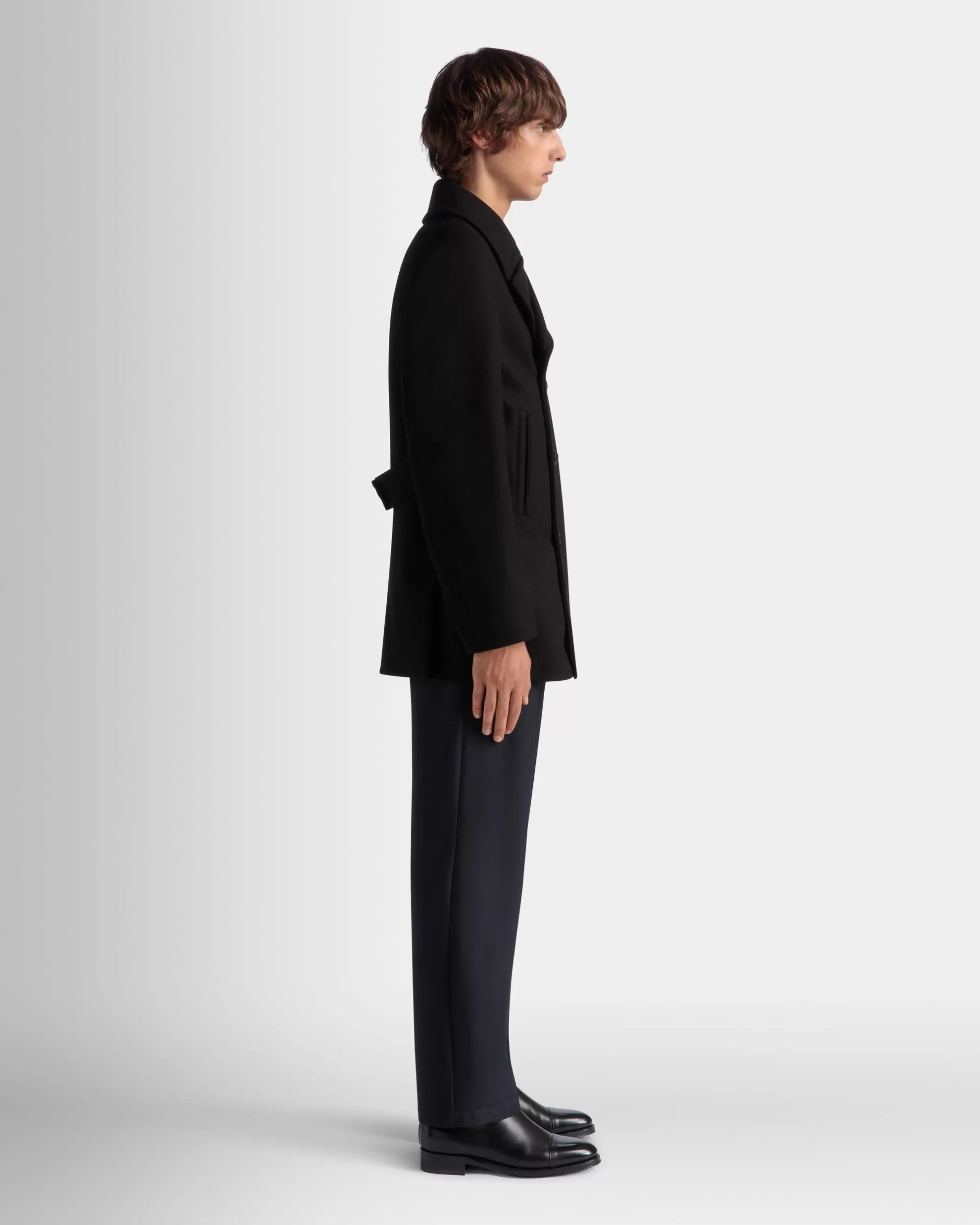Bally Kabanjacke Aus Einer Wollmischung In Aus Der Adrien Brody Travel-Kollektion Schwarz Cheap
