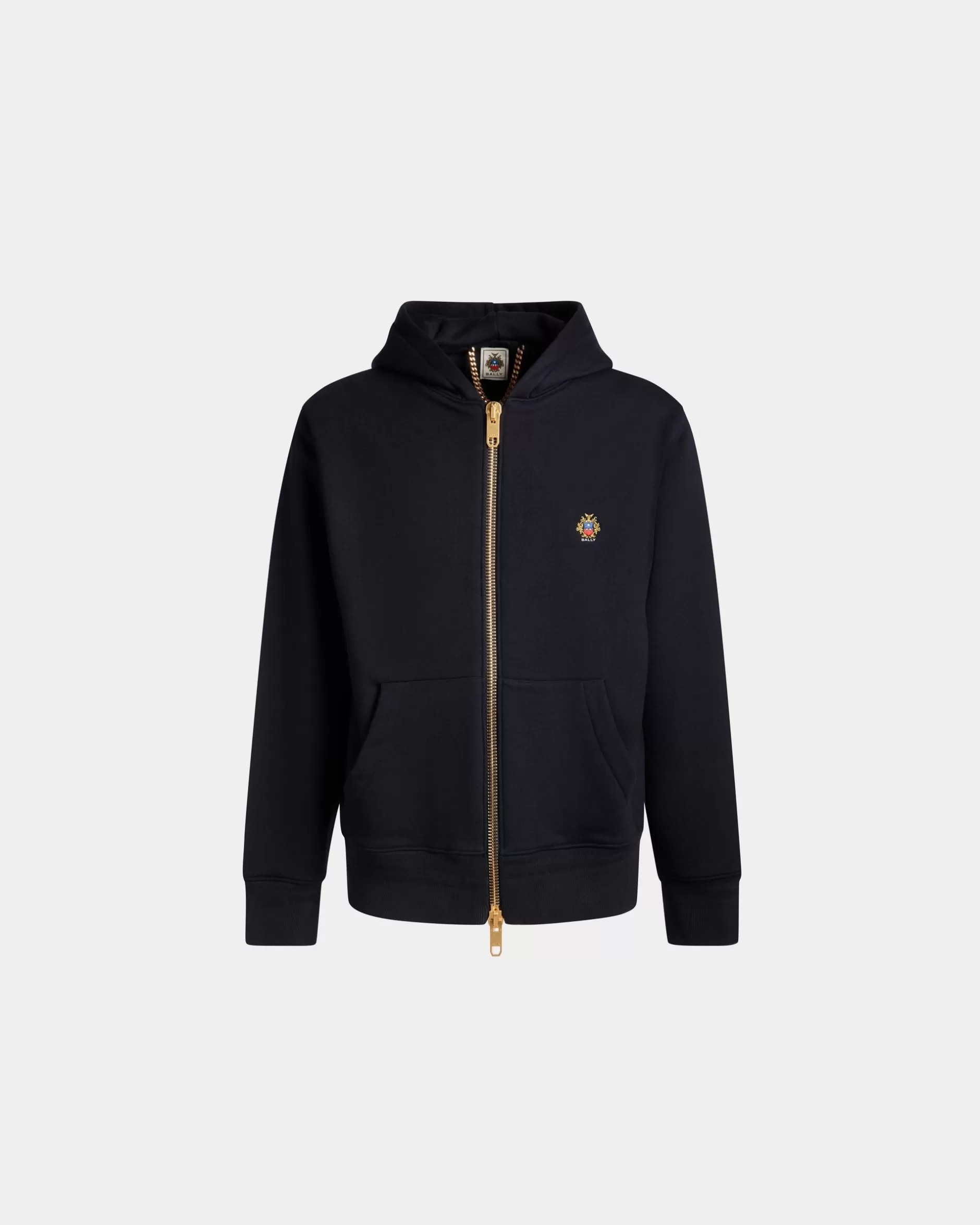 Bally Kapuzenpullover Aus Kaschmirgemisch In Navy Blue Aus Der Adrien Brody Travel-Kollektion Blau Flash Sale