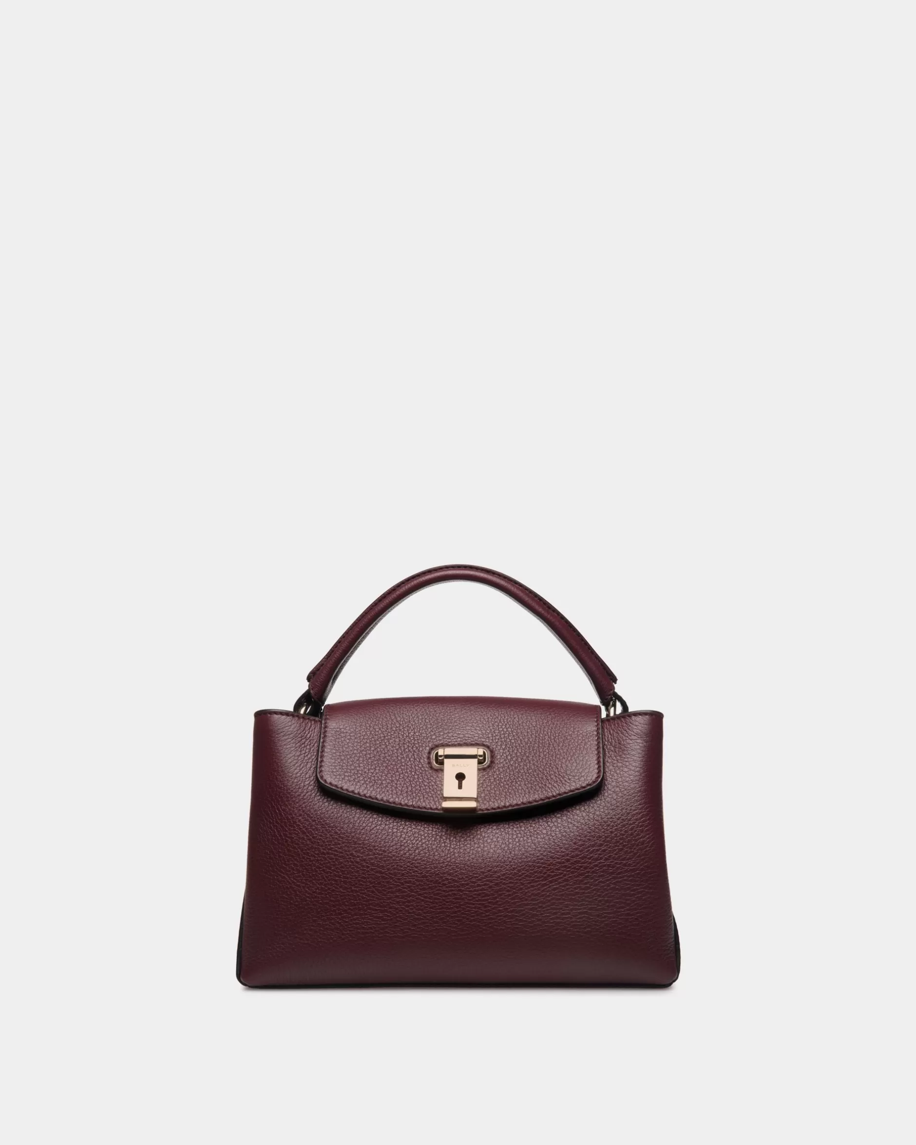 Bally Kleine Lock Me Henkeltasche Aus Genarbtem Leder In Andorra Rot Best