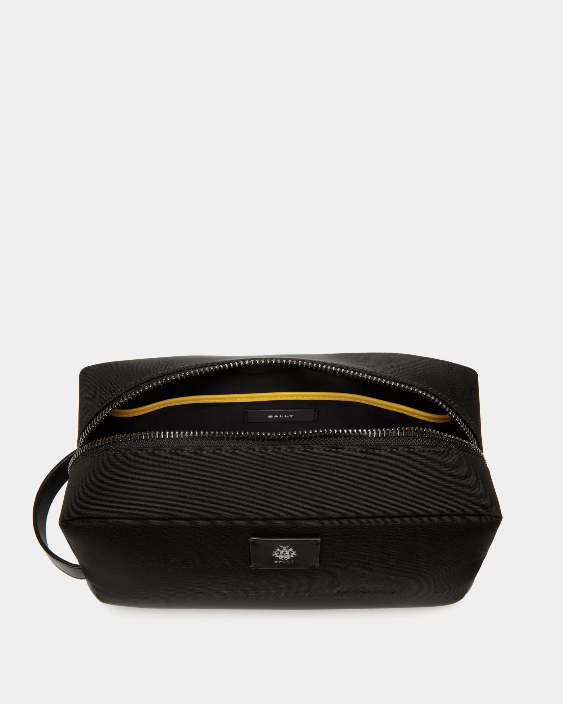 Bally Kulturbeutel Aus Nylon In Und Gelb Aus Der Adrien Brody Travel-Kollektion Schwarz Fashion