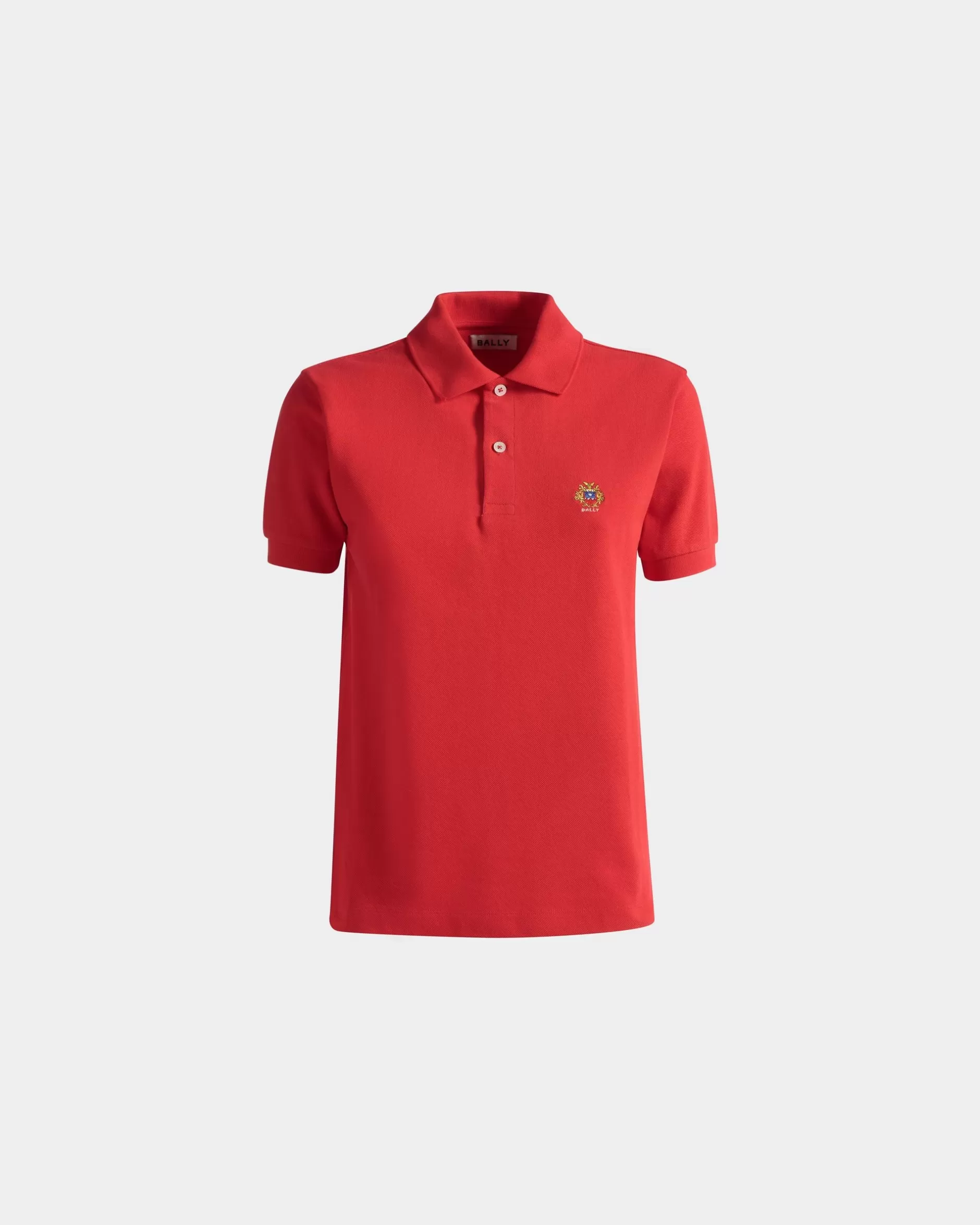 Bally Kurzärmeliges Poloshirt Aus Baumwolle In Rot Online