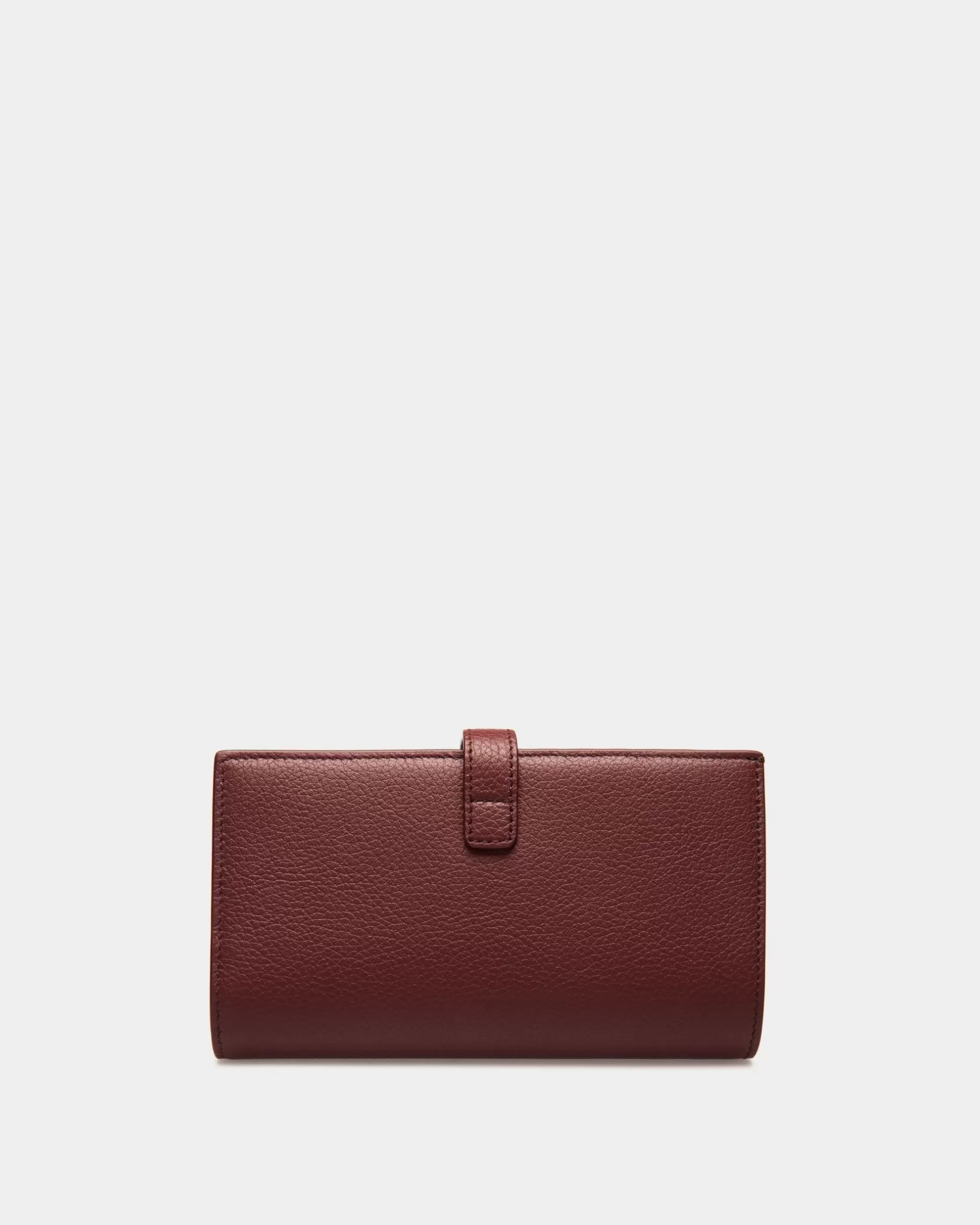 Bally Lock Me Lange Geldbörse Aus Genarbtem Leder In Andorra Rot Hot