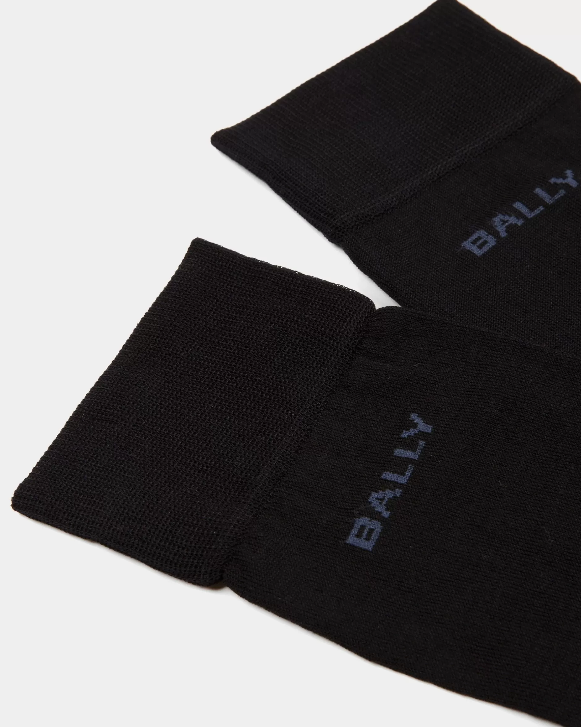 Bally Logo-Socken Aus Baumwollgemisch in Tinten und Indigo Blau Cheap