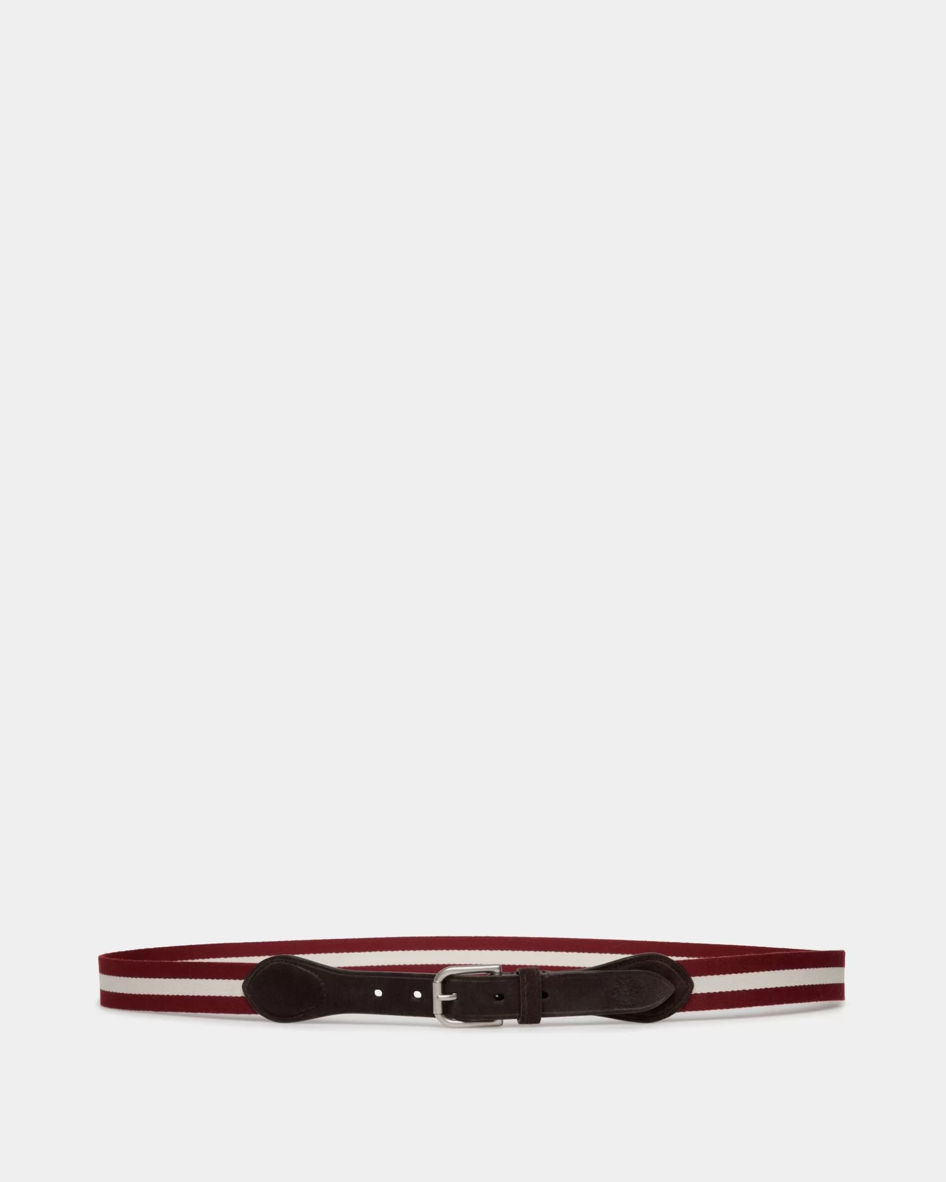 Bally Melvin 35 mm Gürtel Aus Stoff Und Leder In Rot Und Weiß Mehrfarbig Cheap