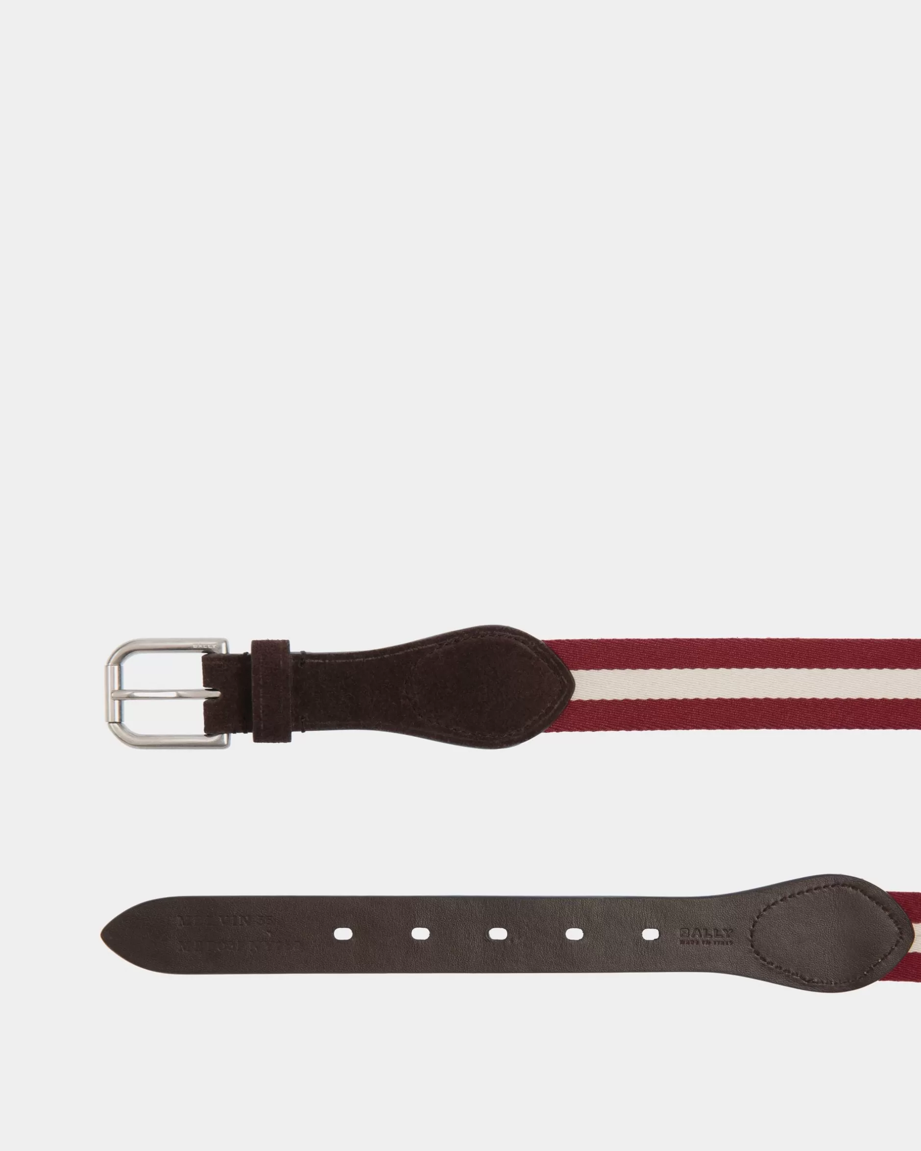Bally Melvin 35 mm Gürtel Aus Stoff Und Leder In Rot Und Weiß Mehrfarbig Cheap