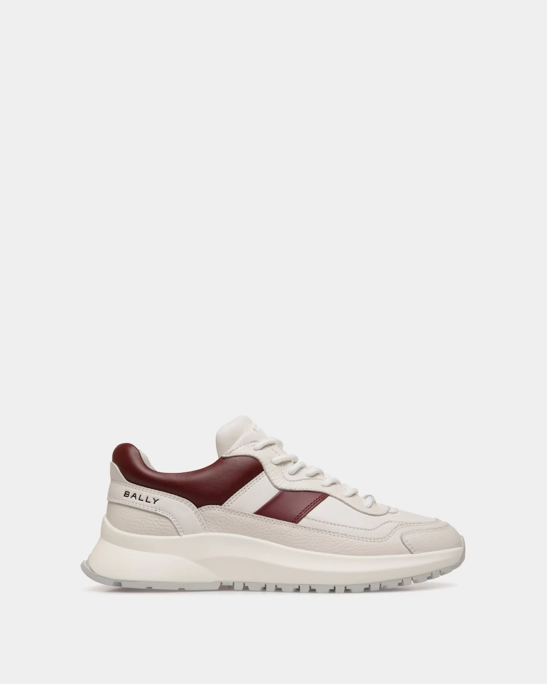 Bally Outline Sneaker Aus Leder In Und Heritage Red Weiß Best Sale