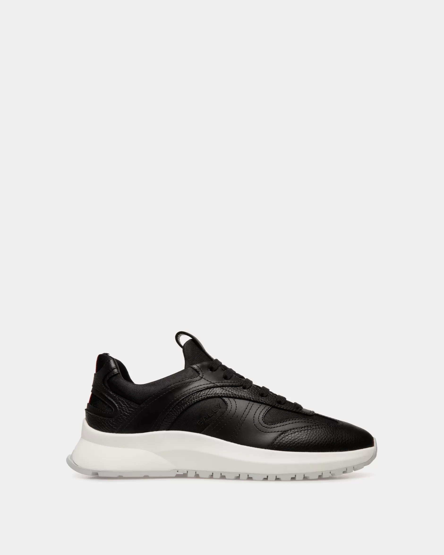 Bally Outline Sneaker Aus Leder Und Nylon In Und Weiß Schwarz Best