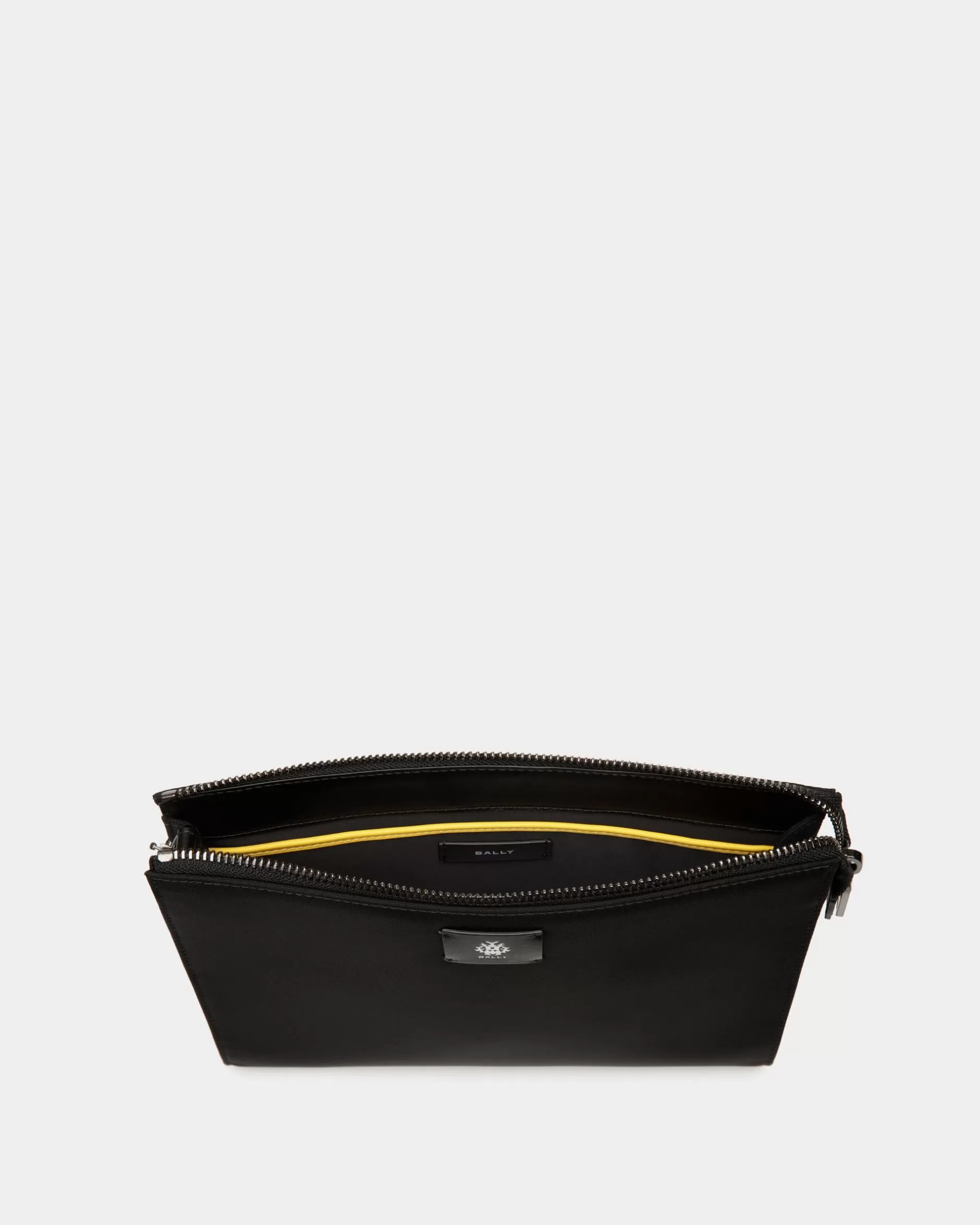 Bally Pochette Aus Nylon In Und Gelb Aus Der Adrien Brody Travel-Kollektion Schwarz Clearance