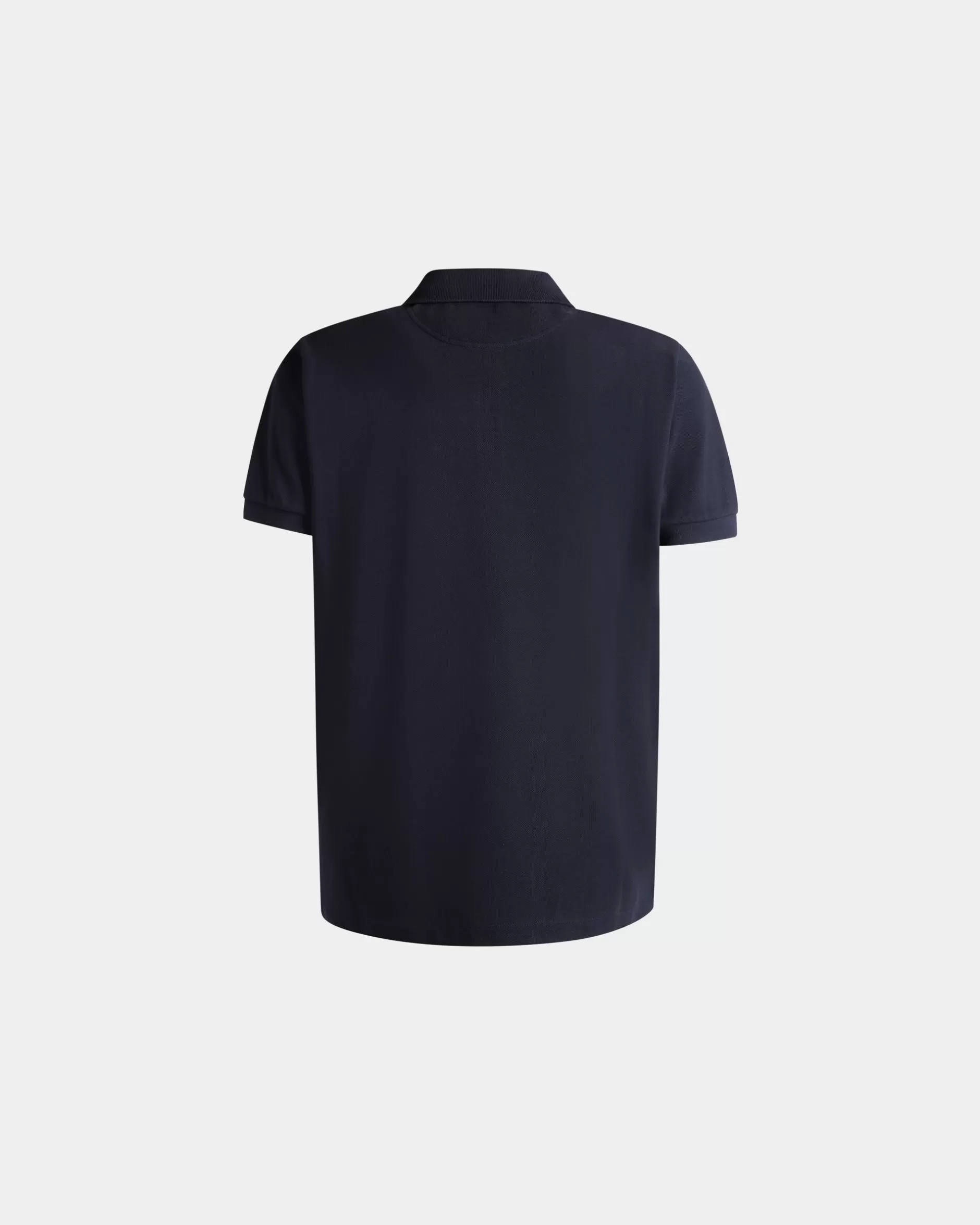 Bally Poloshirt Mit Forest Mask Aus Baumwolle In Navy Blue Blau Discount