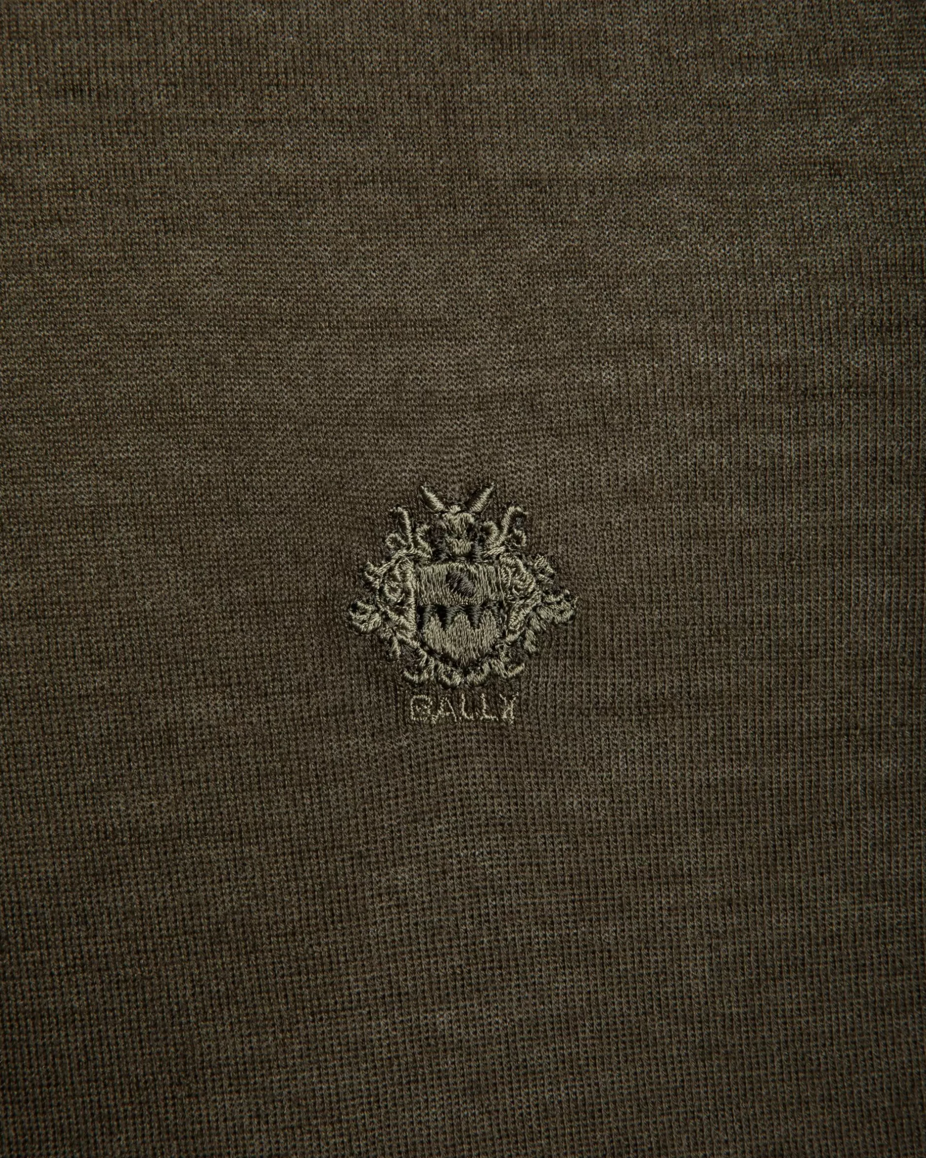 Bally Rundhalspullover Aus Kaschmir In Military Green Aus Der Adrien Brody Travel-Kollektion Grün Online