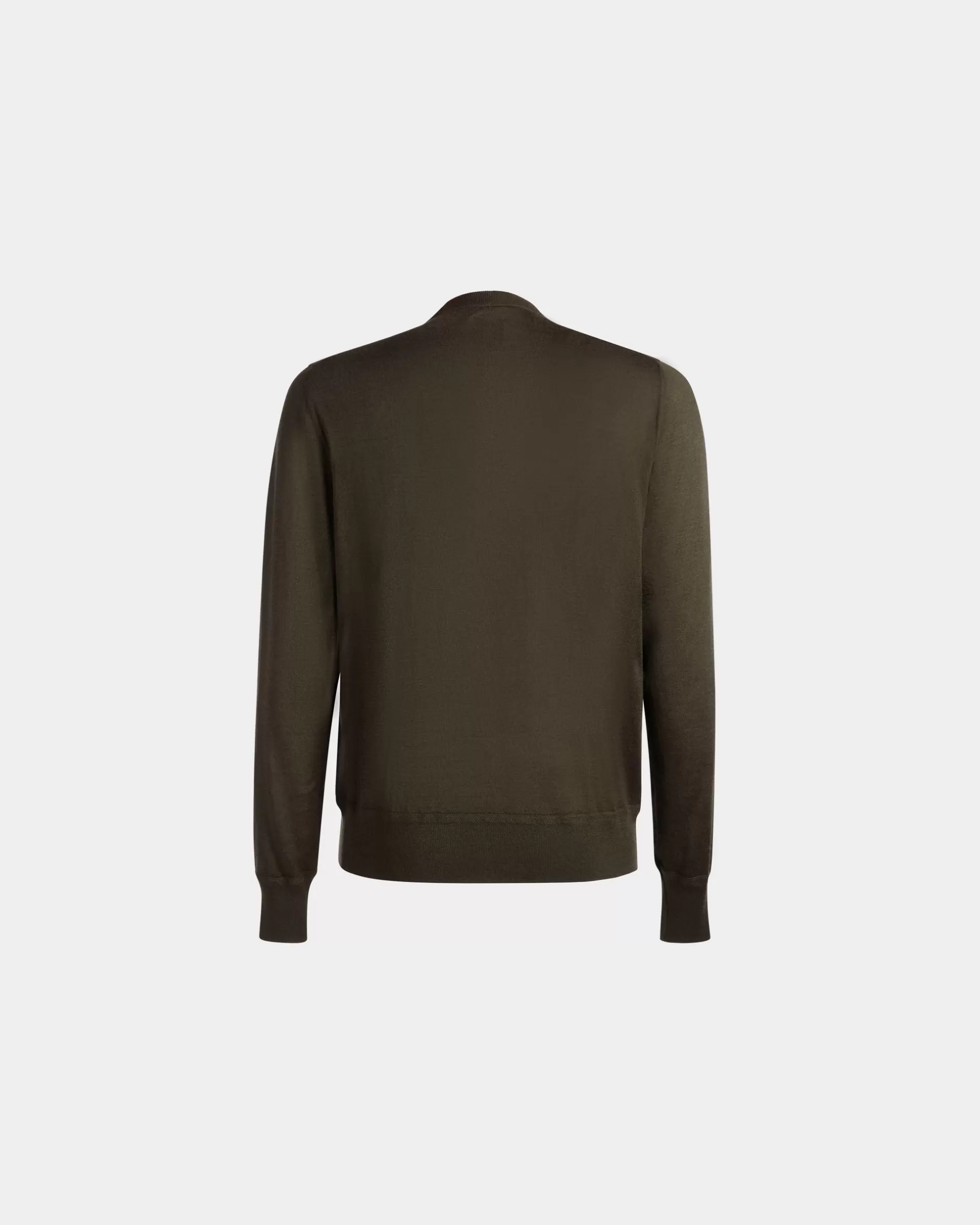 Bally Rundhalspullover Aus Kaschmir In Military Green Aus Der Adrien Brody Travel-Kollektion Grün Online
