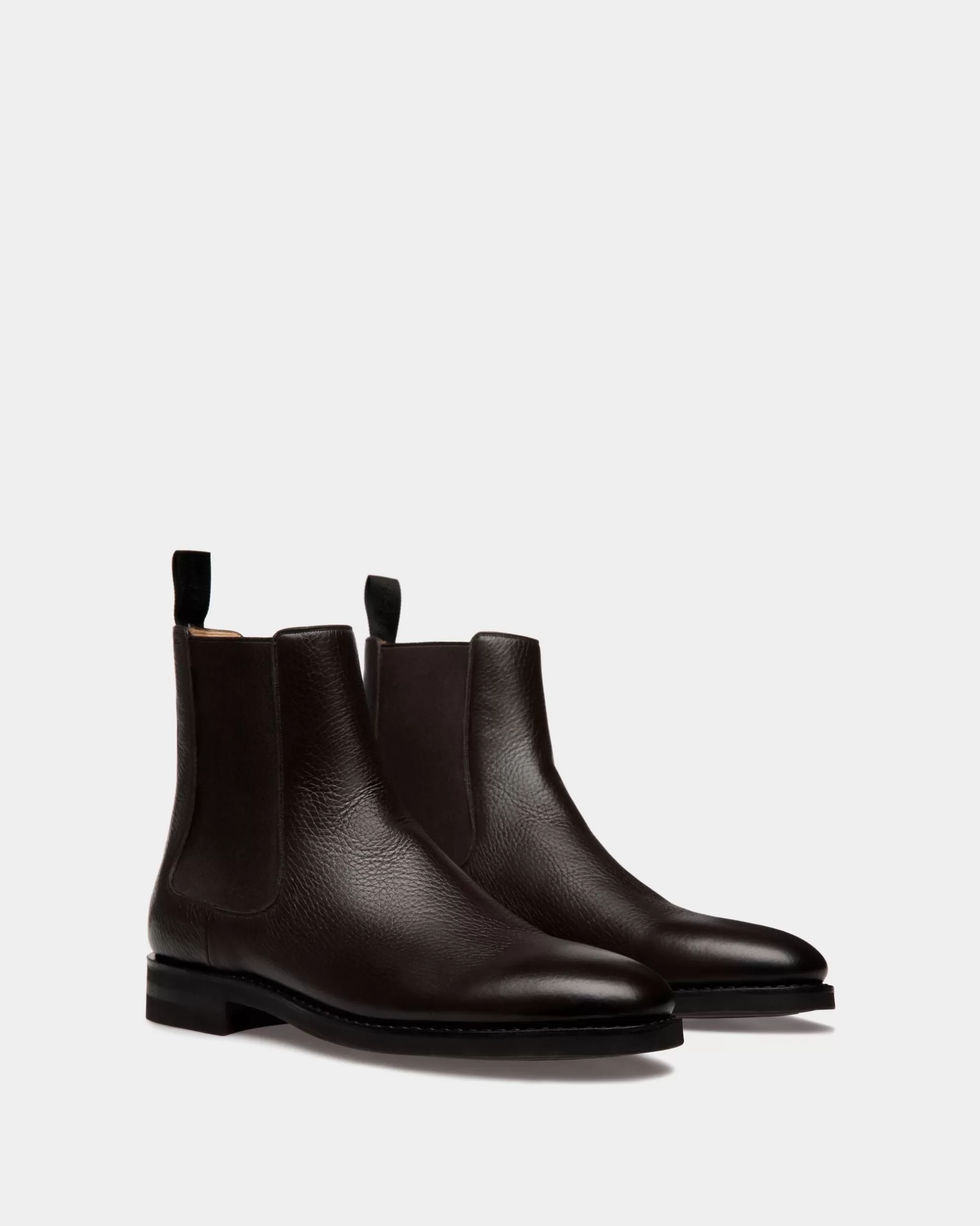 Bally Scribe Un Bootie Aus Hirschleder In Ebenholzschwarz Braun New