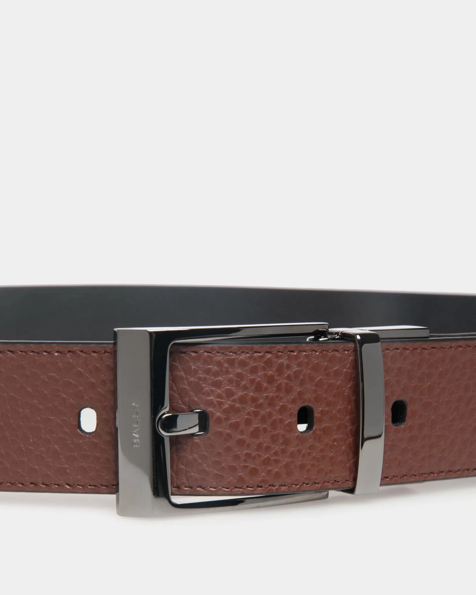 Bally Shiffie 35 mm Verstellbarer Wendegürtel Aus Leder In Braun Und Schwarz Mehrfarbig Fashion