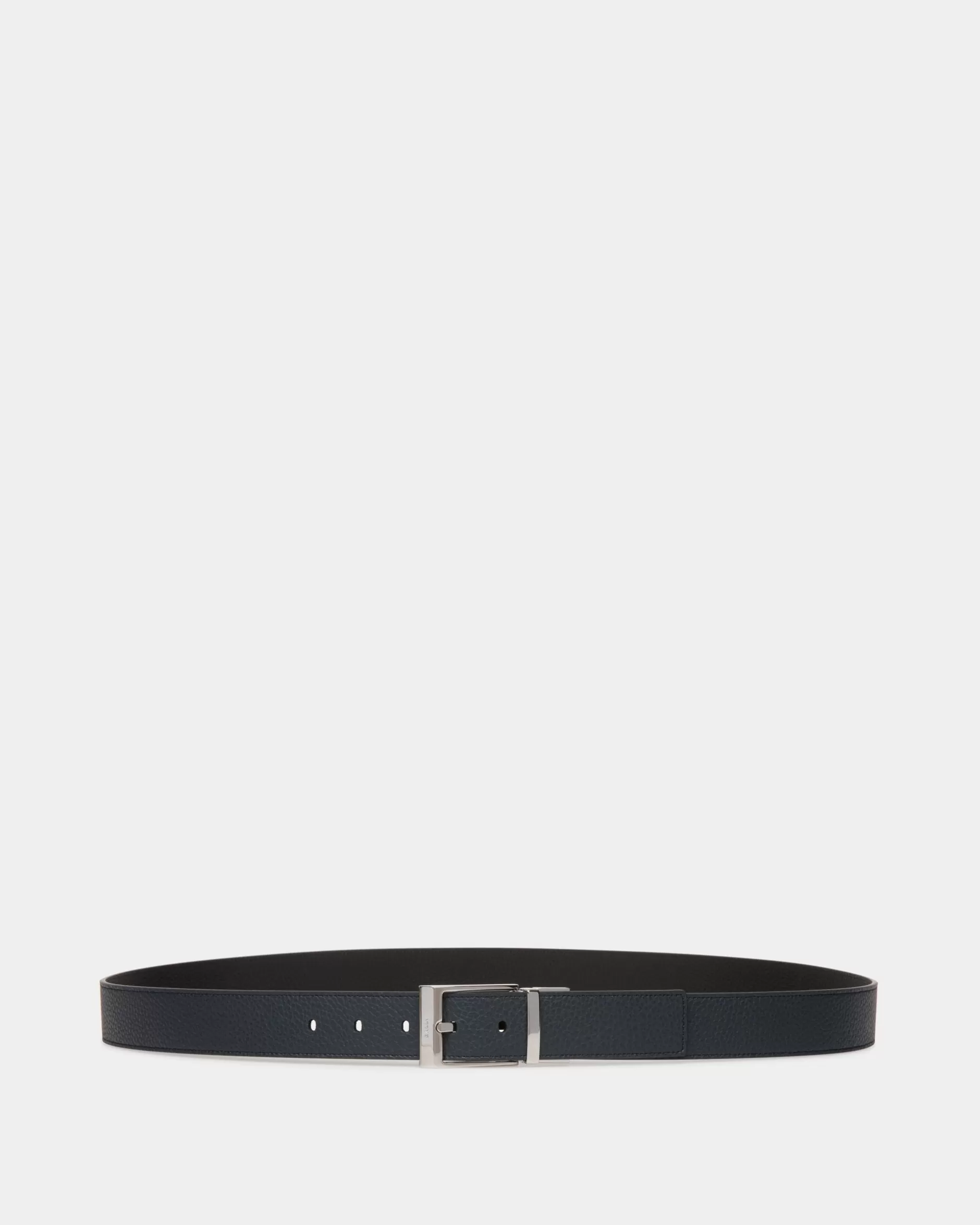 Bally Shiffie 35 mm Verstellbarer Wendegürtel Aus Leder In Navy Blue Und Schwarz Mehrfarbig Fashion