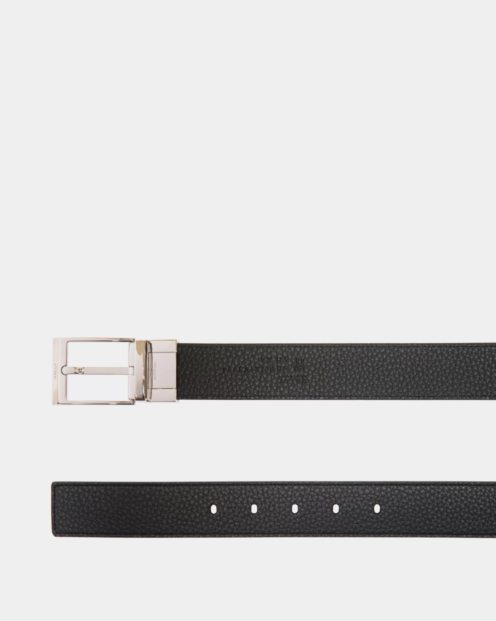 Bally Shiffie 35 mm Verstellbarer Wendegürtel Aus Leder In Navy Blue Und Schwarz Mehrfarbig Fashion