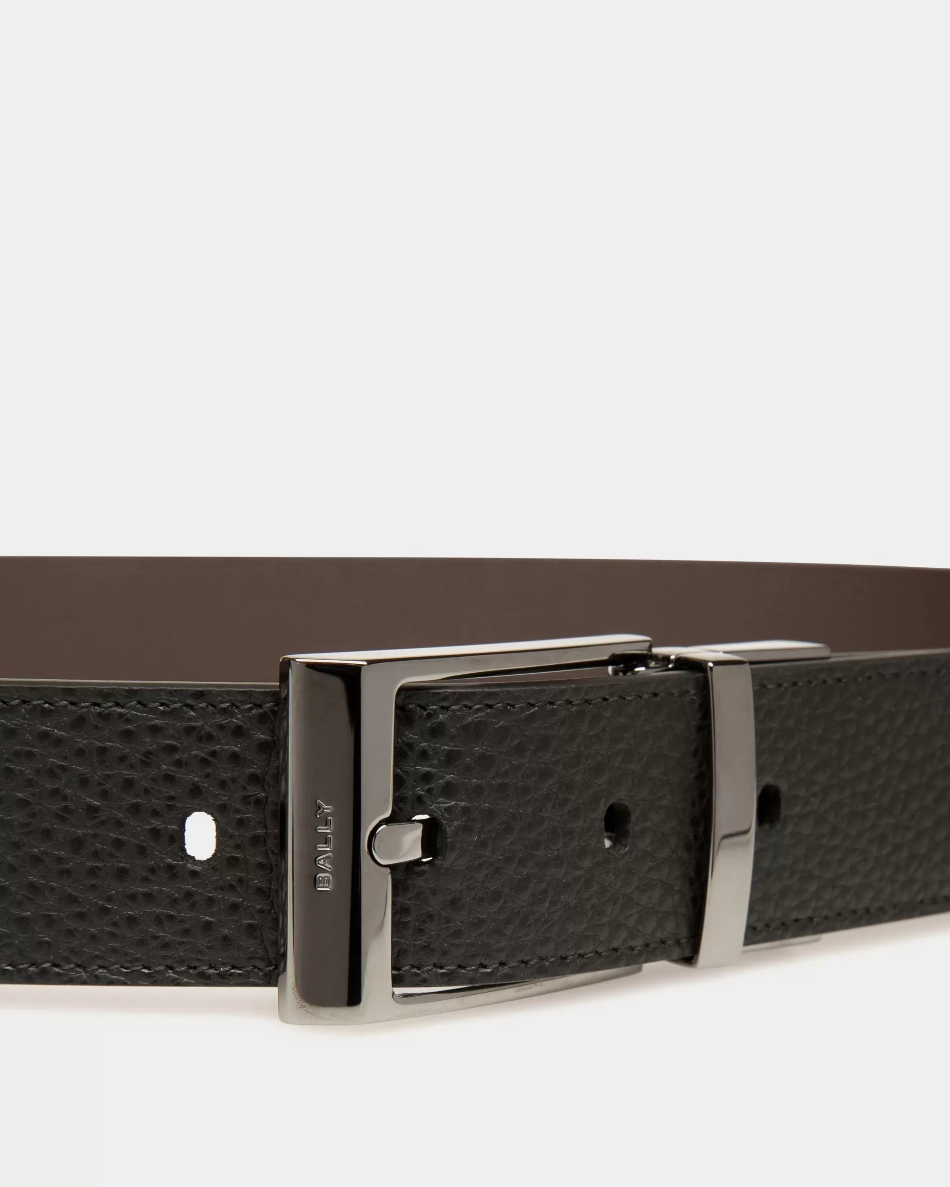 Bally Shiffie 35 mm Verstellbarer Wendegürtel Aus Leder In Schwarz Und Ebenholz Mehrfarbig Cheap