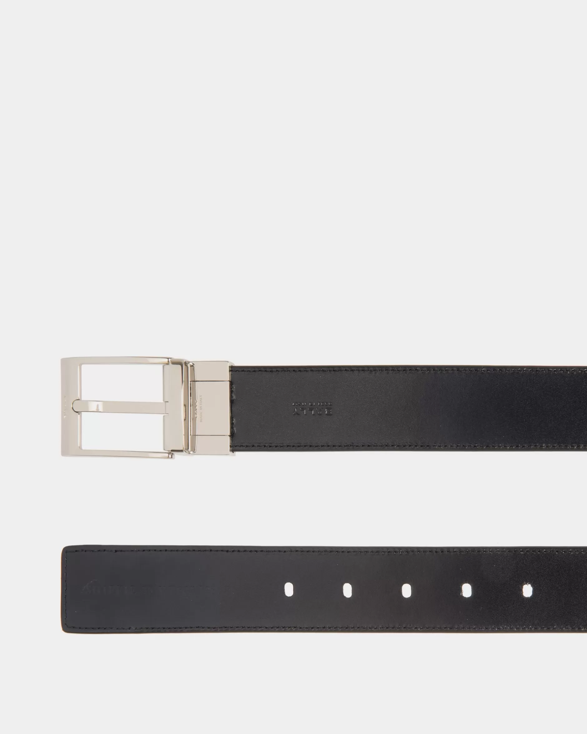 Bally Shiffie 35 mm Verstellbarer Wendegürtel Aus Leder In Schwarz Und Navy Blue Mehrfarbig Clearance
