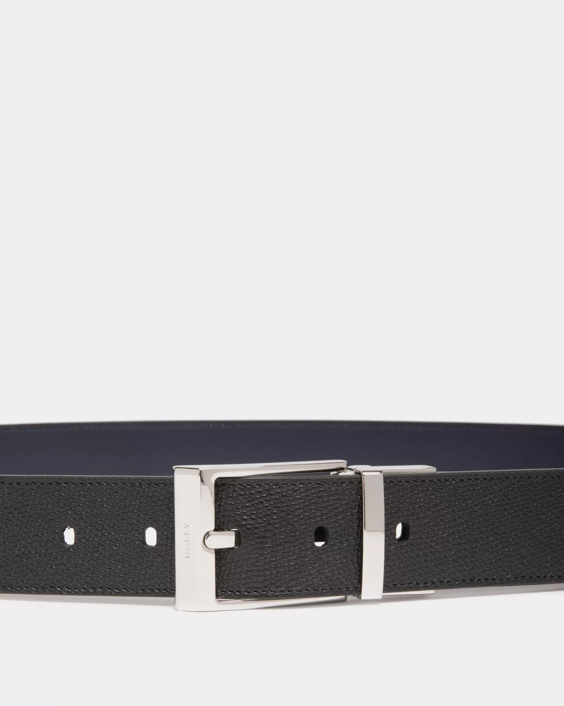 Bally Shiffie 35 mm Verstellbarer Wendegürtel Aus Leder In Schwarz Und Navy Blue Mehrfarbig Clearance